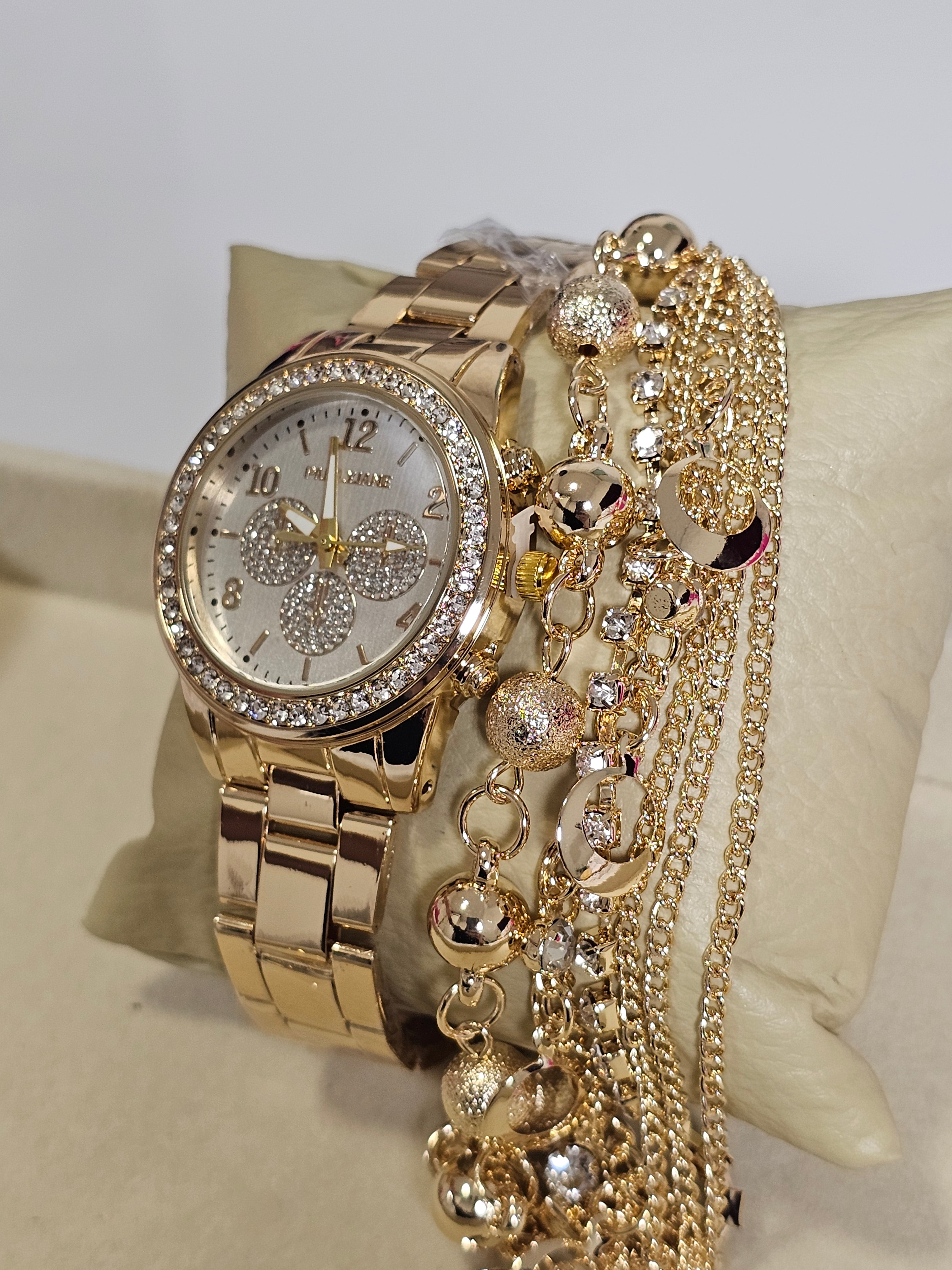 Relógio Prova d’Água com Pulseira Folheada 010