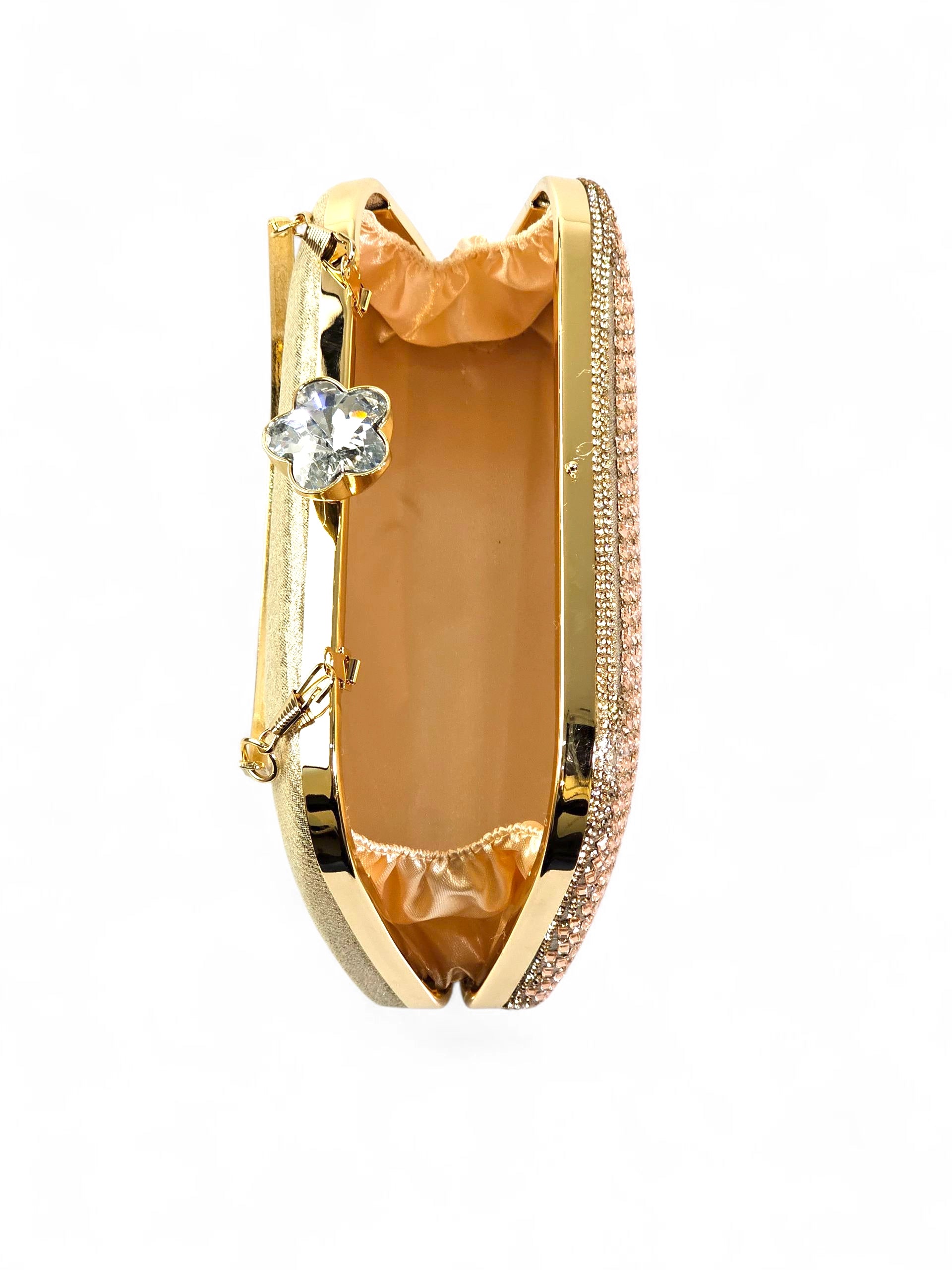 Bolsa Clutch Cristal Champagne 028