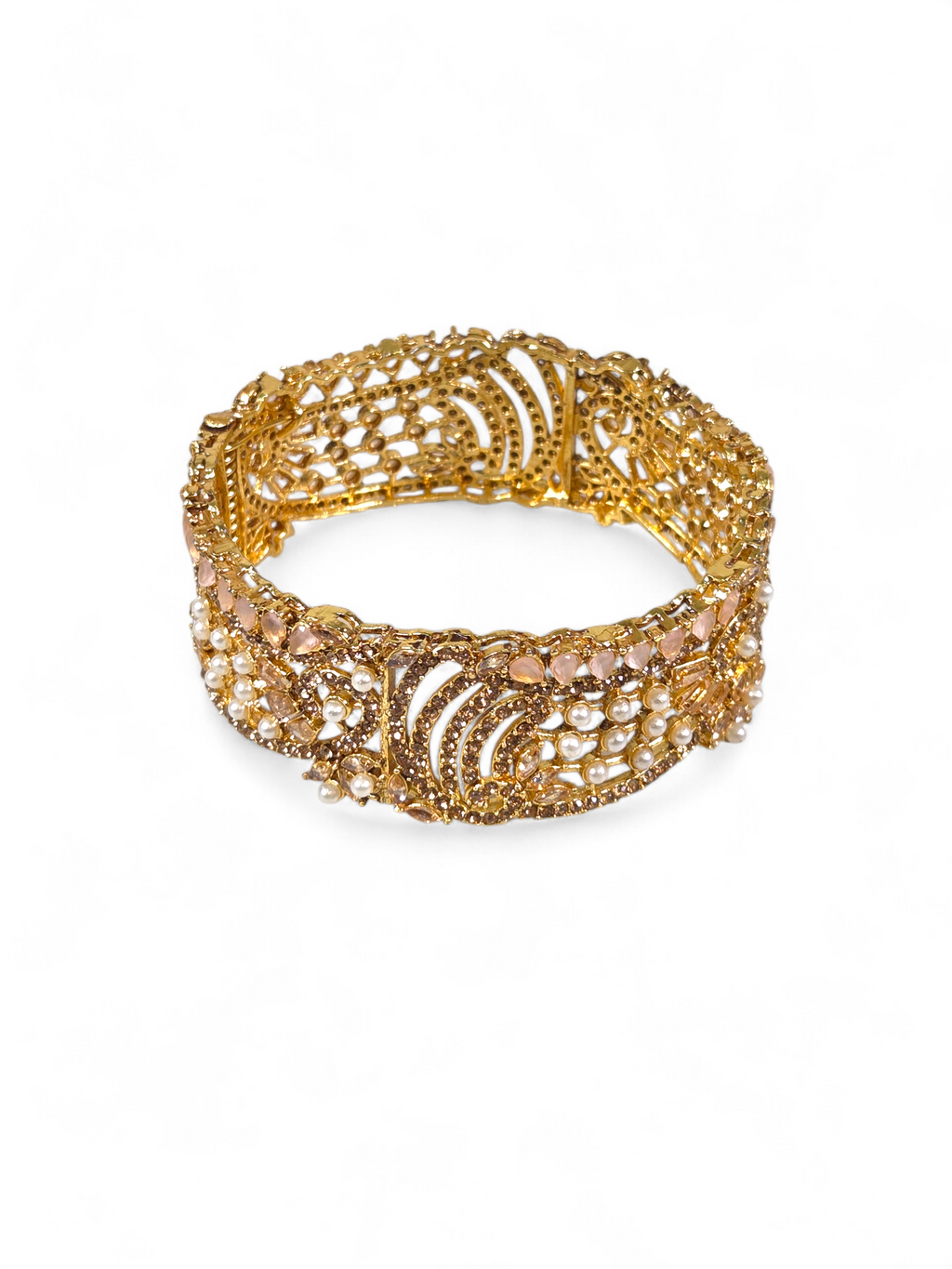 Bracelete Folheado Semi Joia Dourada #1041