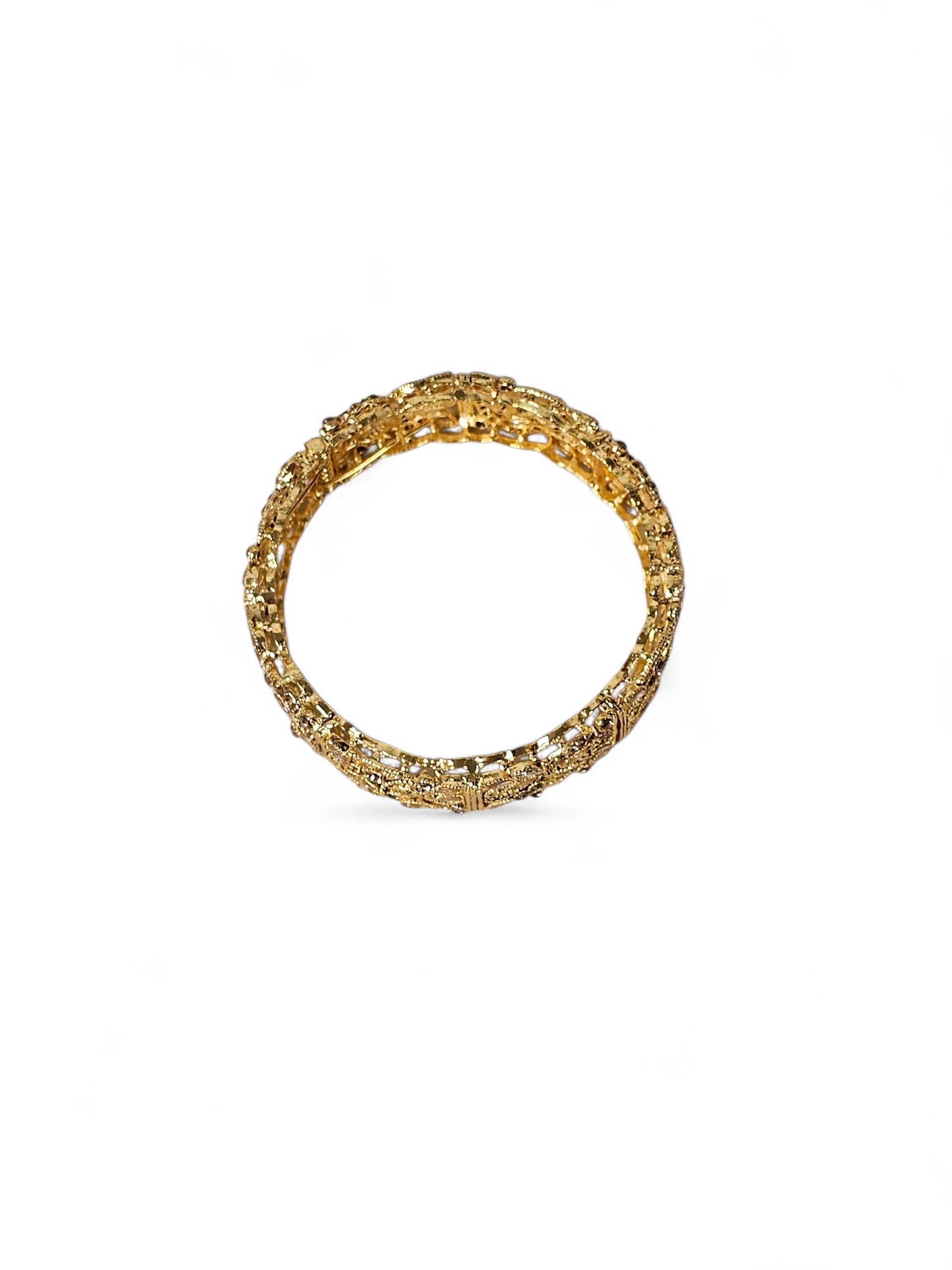 Bracelete Dourado Semi Joia 014