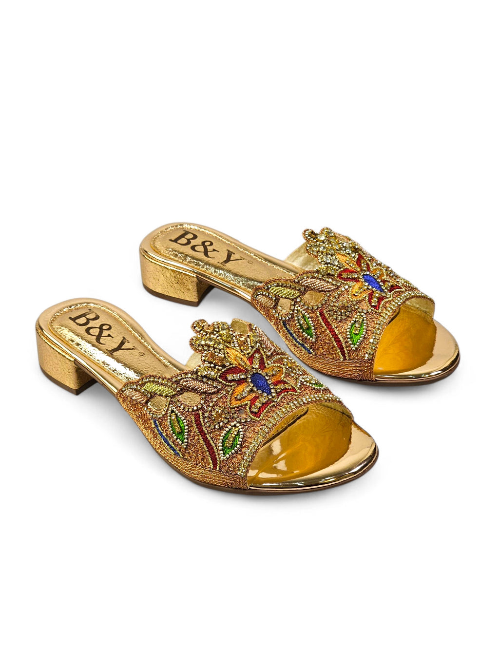 Tamanco 9391 Bronze Salto Bloco