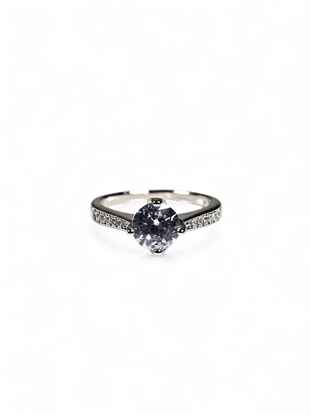 Anel Cristal Zirconia Prata 006