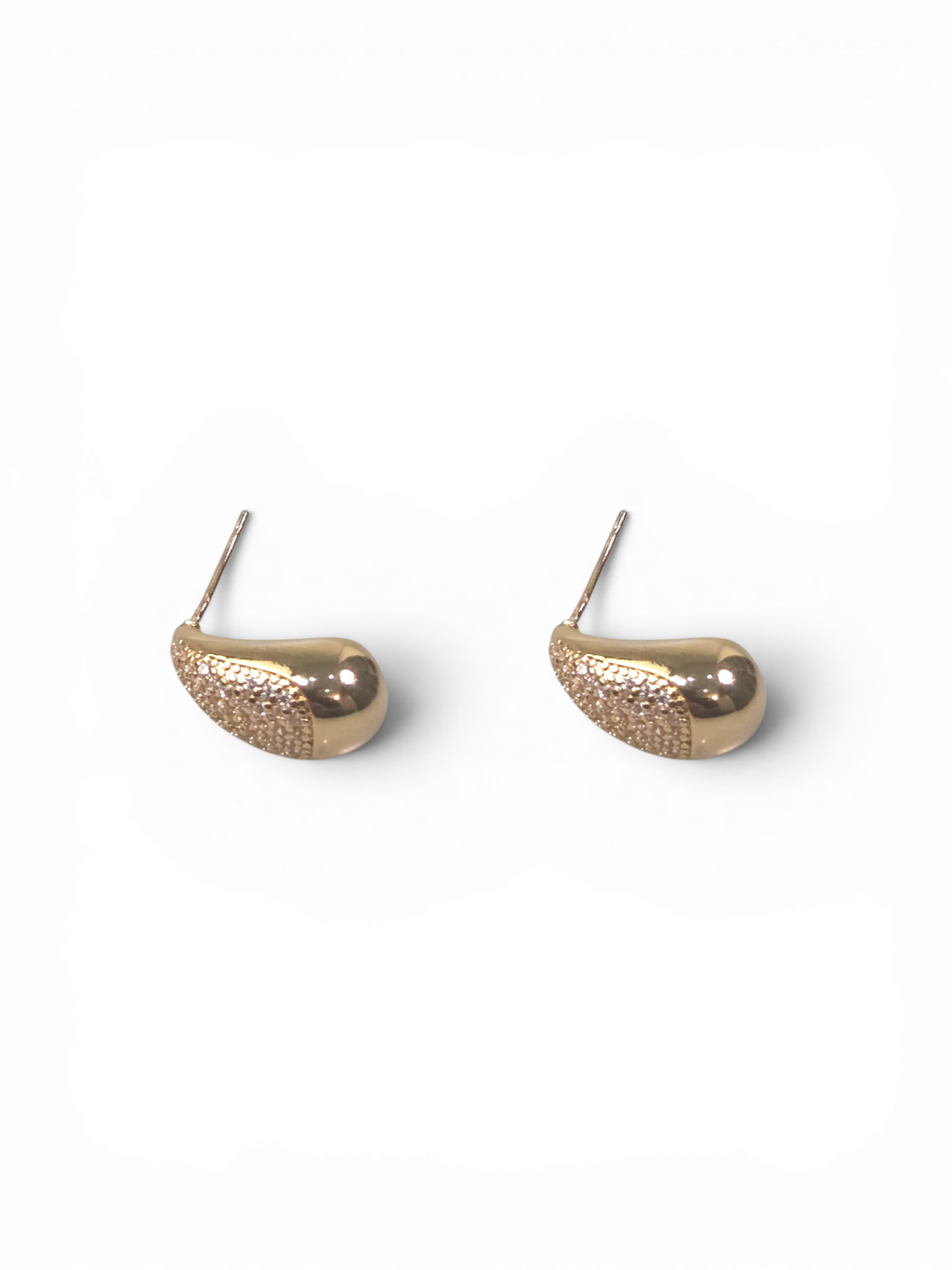 Brinco Cristal Zirconia Dourado #2044