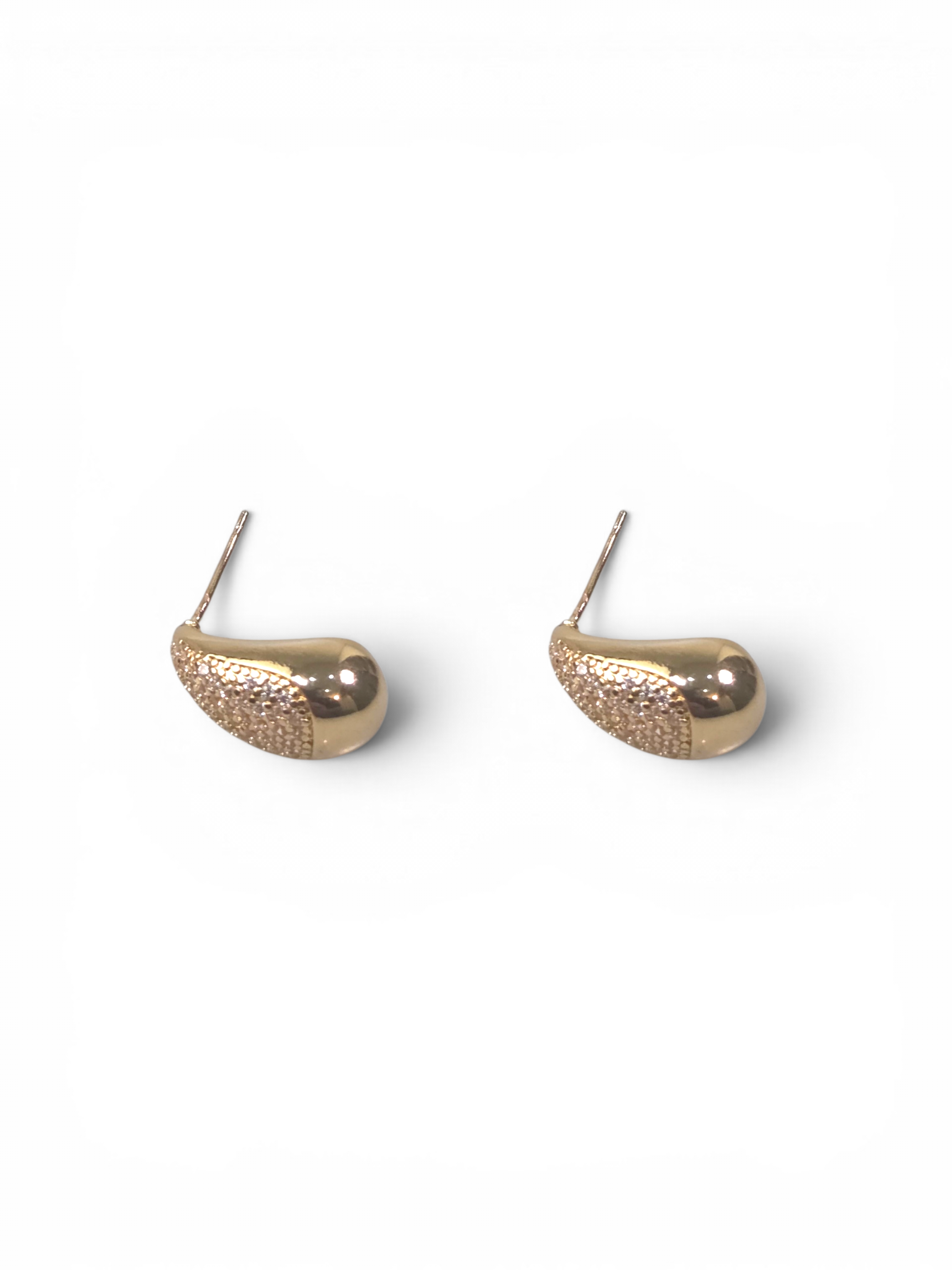 Brinco Cristal Zirconia Dourado #2044