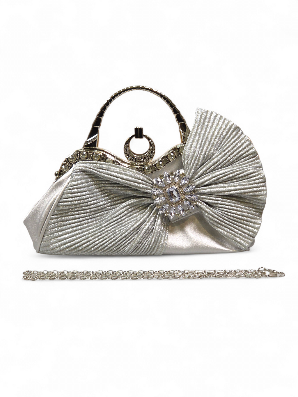 Bolsa Clutch Cristal Prata 1085