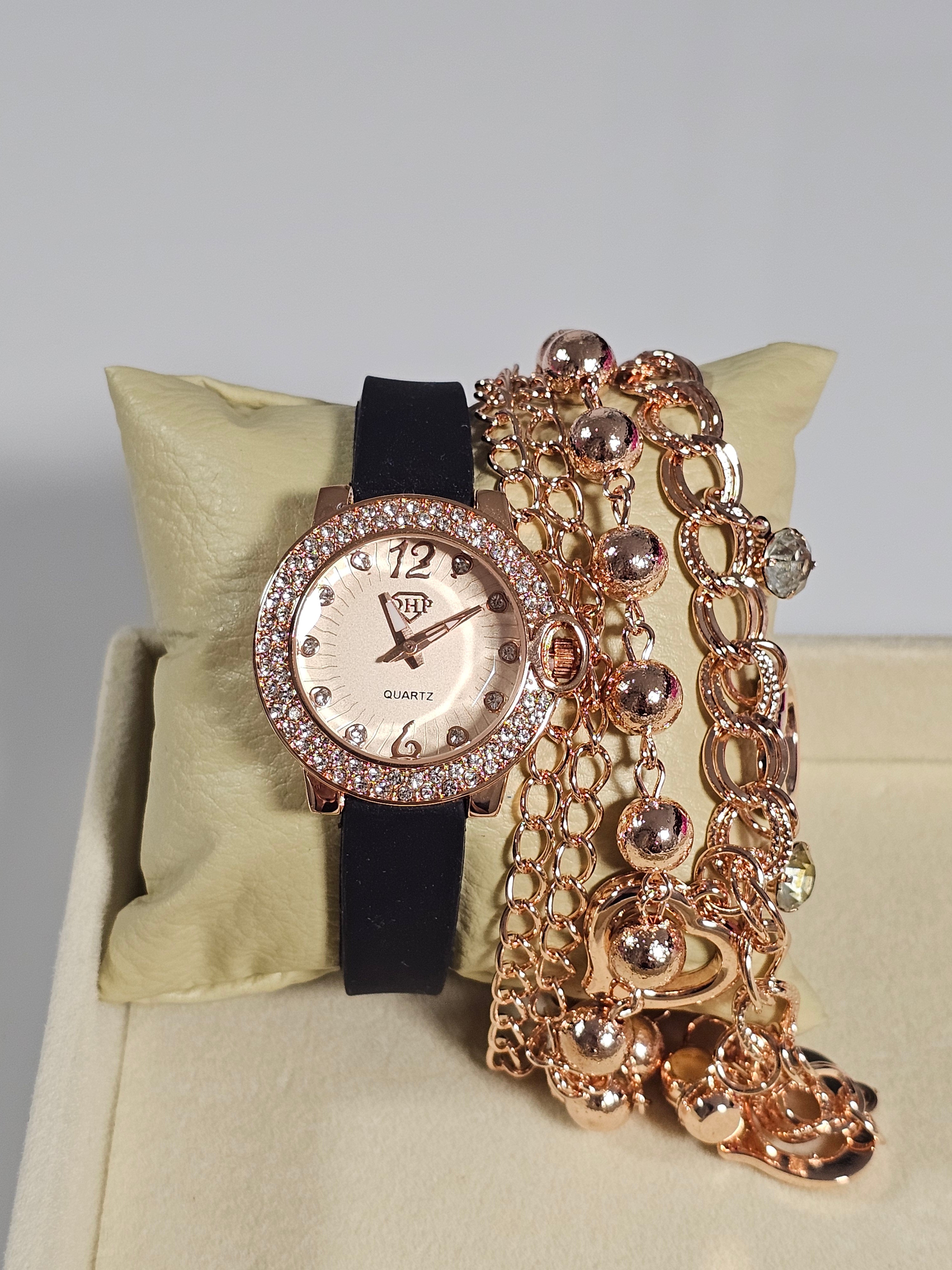 Relógio Prova d’Água com Pulseira Folheada 016