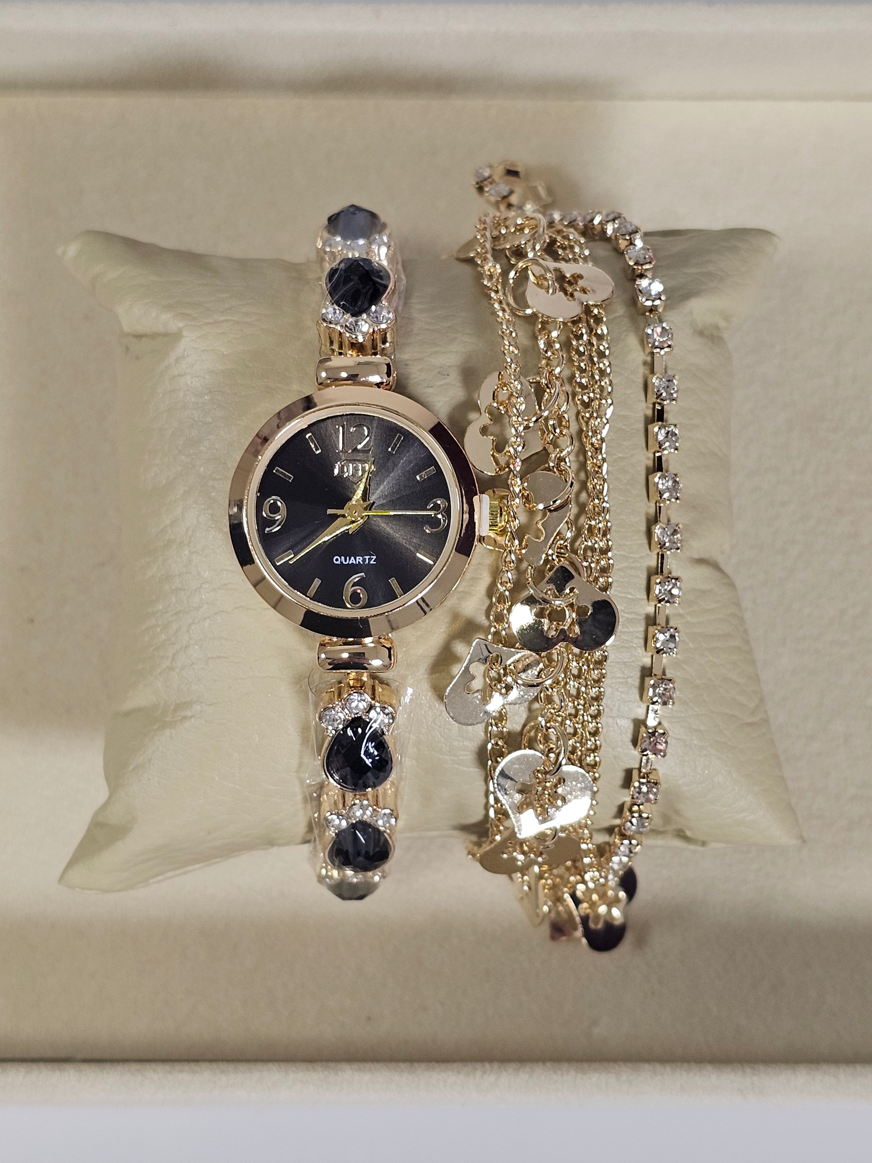 Relógio Prova d’Água com Pulseira Folheada 020