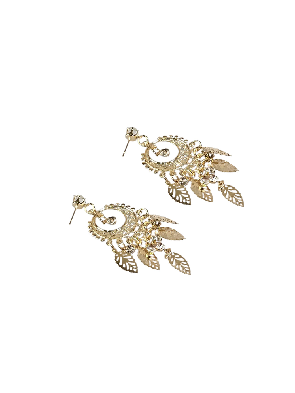 Brinco Cristal Dourado 047