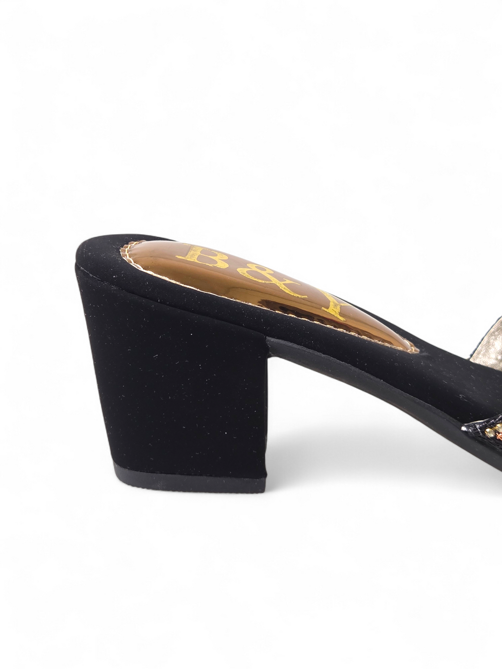 Mule 9212 Preto Toque de Ouro Salto Médio