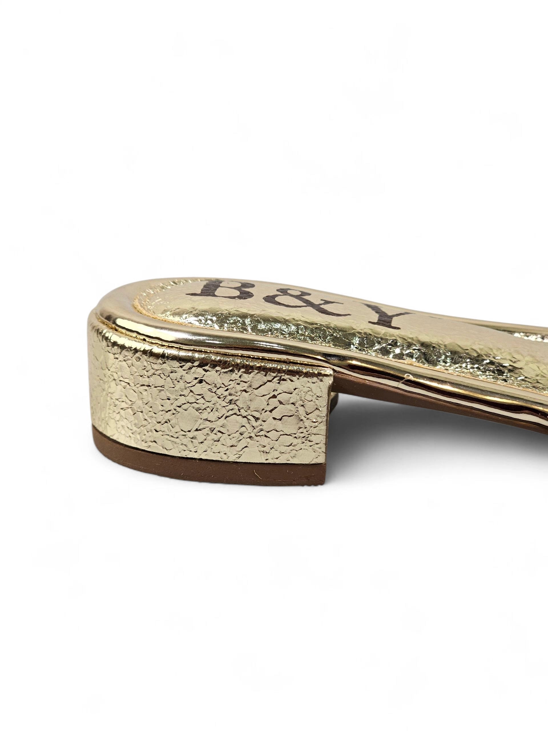 Tamanco 9436 Dourado Salto Bloco