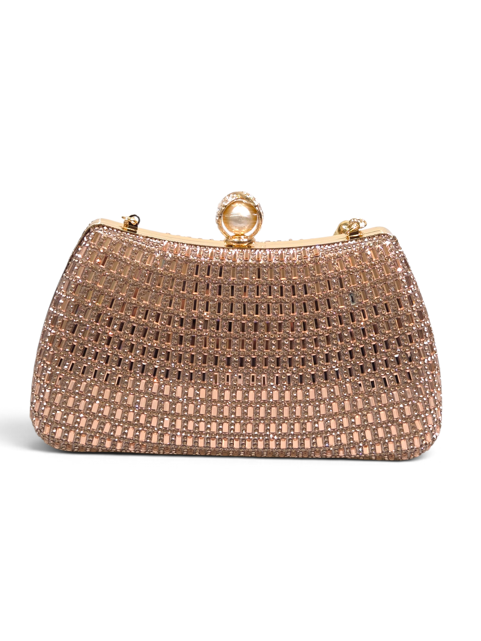 Bolsa Elegance Clutch Cristal Champagne 1094