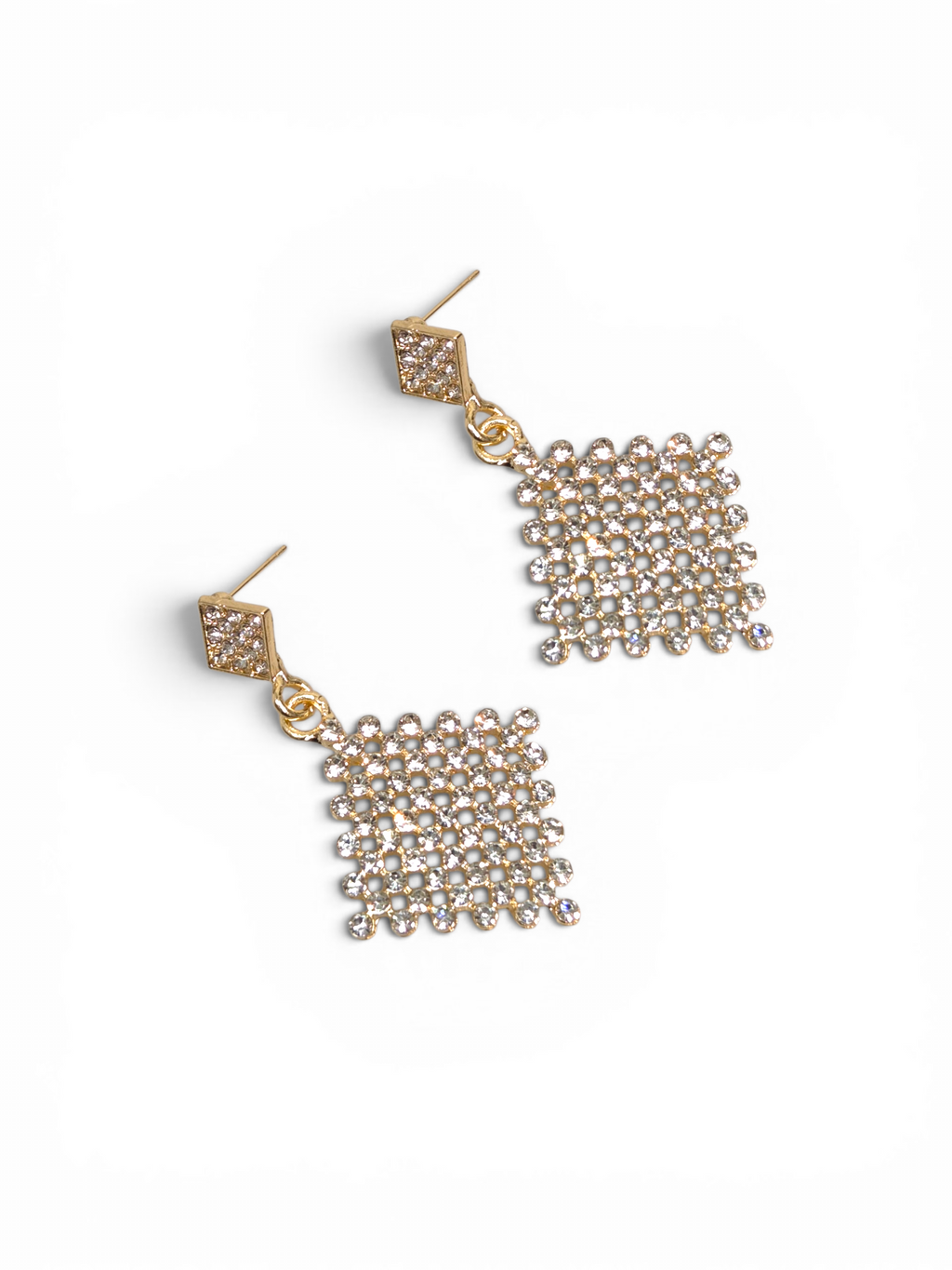 Brinco Cristal Zirconia Dourada #2017