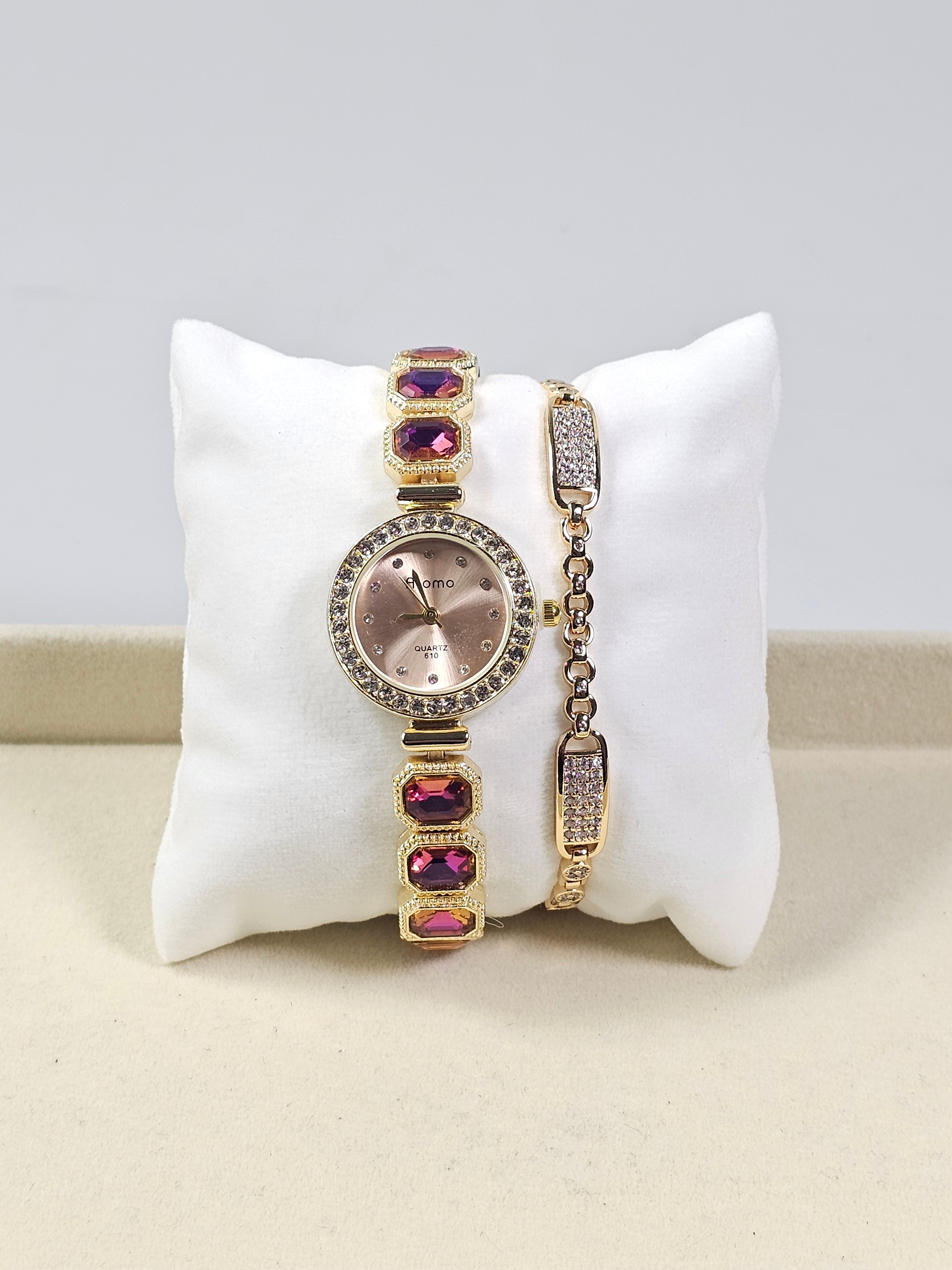 Relógio Prova d’Água com Pulseira Folheada Ouro 051