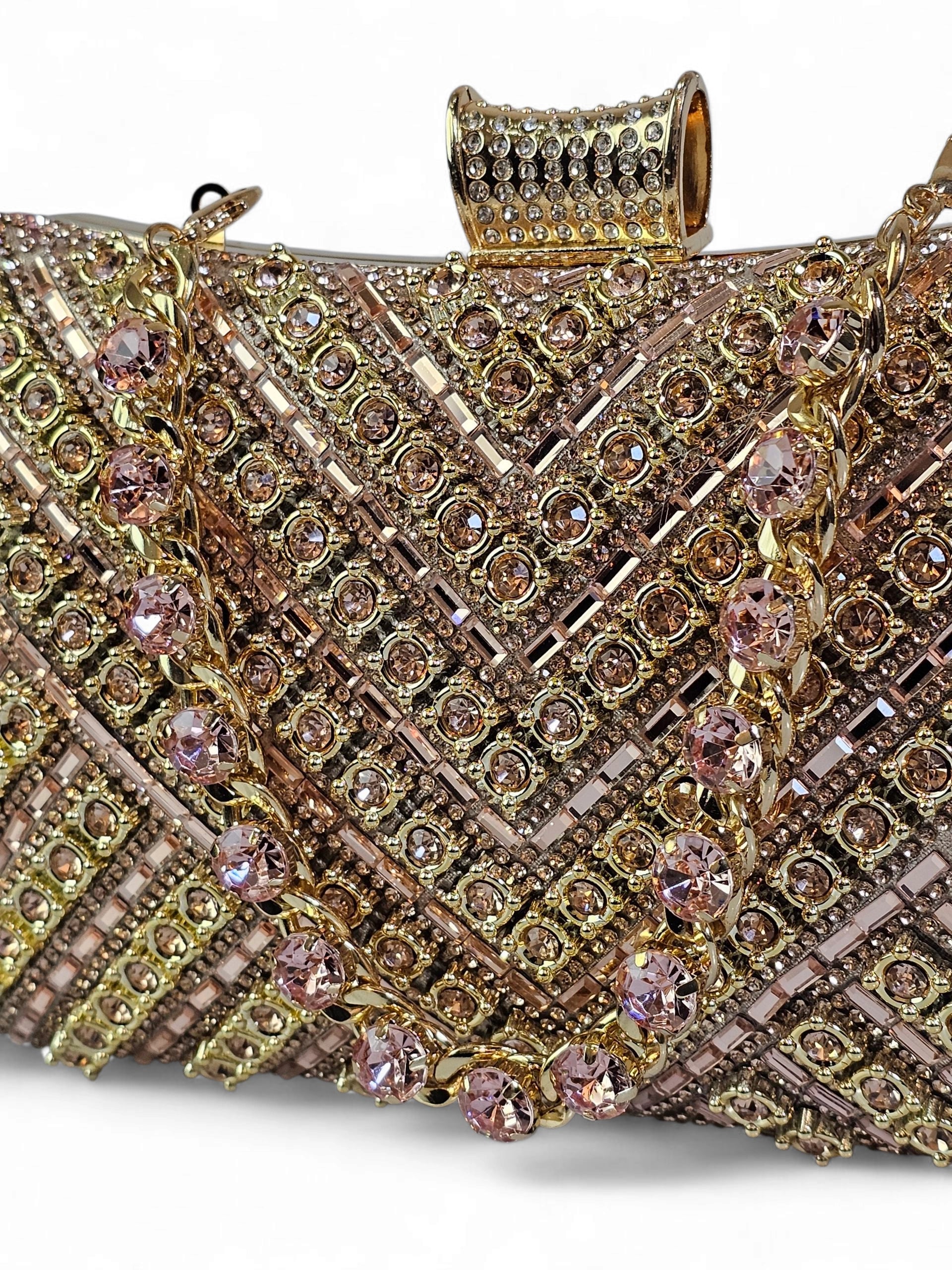 Bolsa Clutch Cristal Champagne 1008