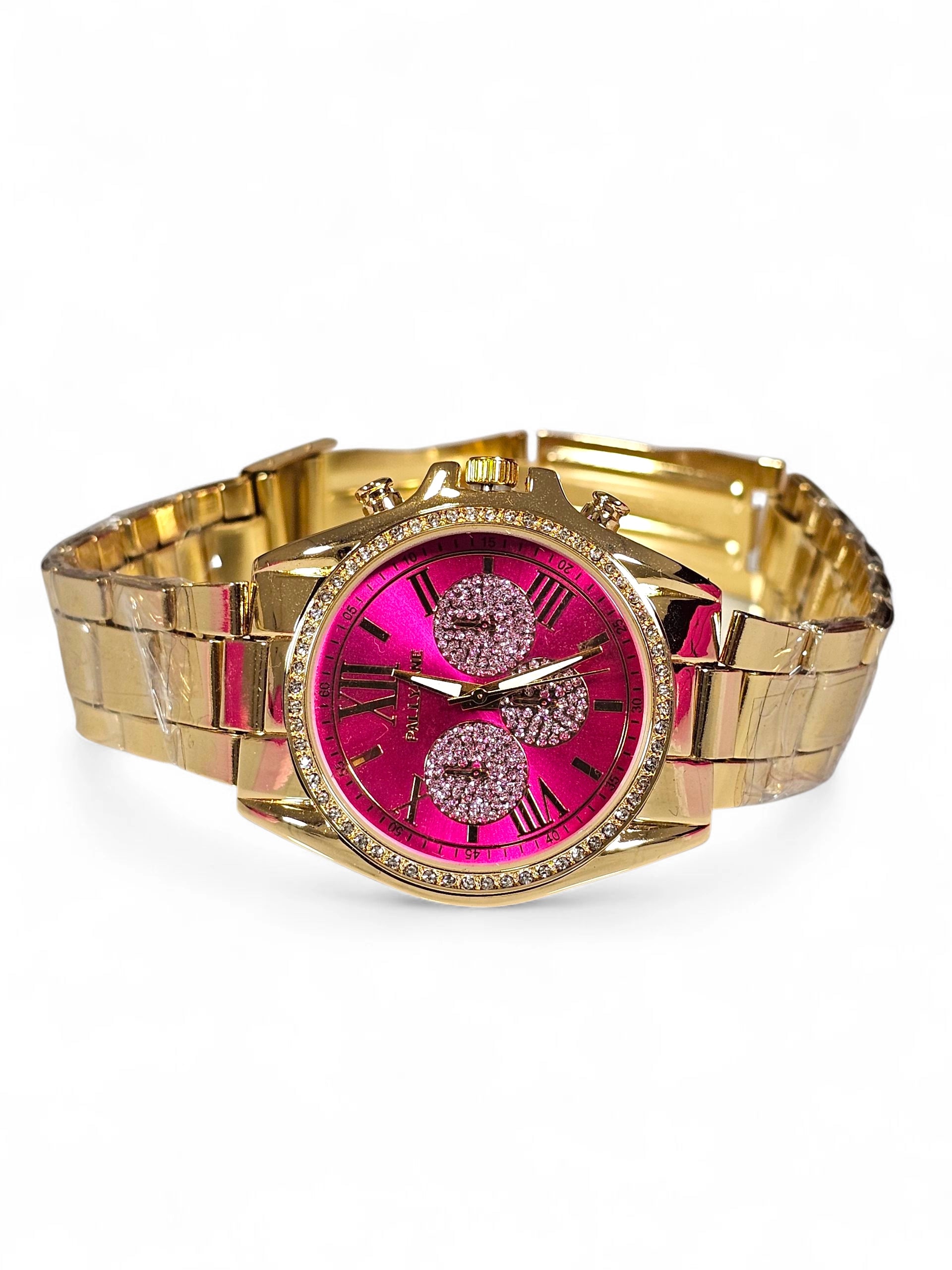 Relógio Prova d’Água com Pulseira Folheada 002