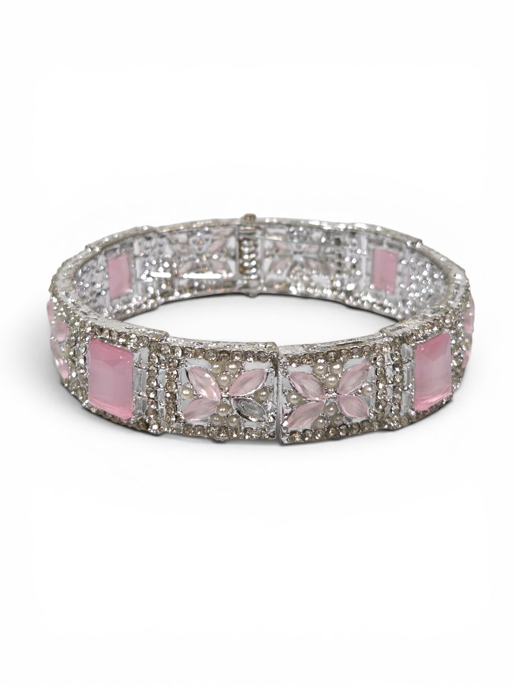 Bracelete Folheado Semi Joia Prata #1098