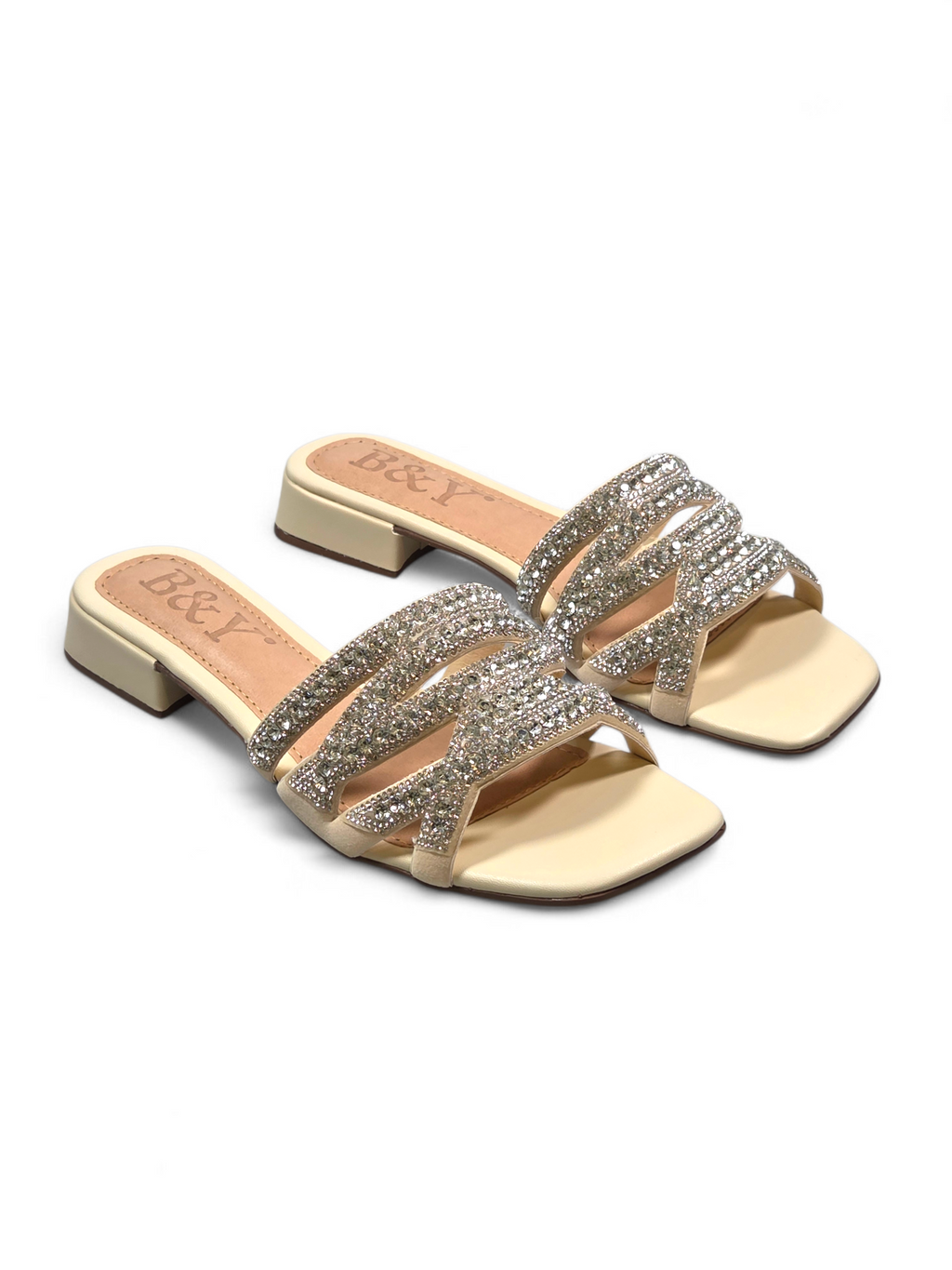 Tamanco 1215 Bege Salto Baixo