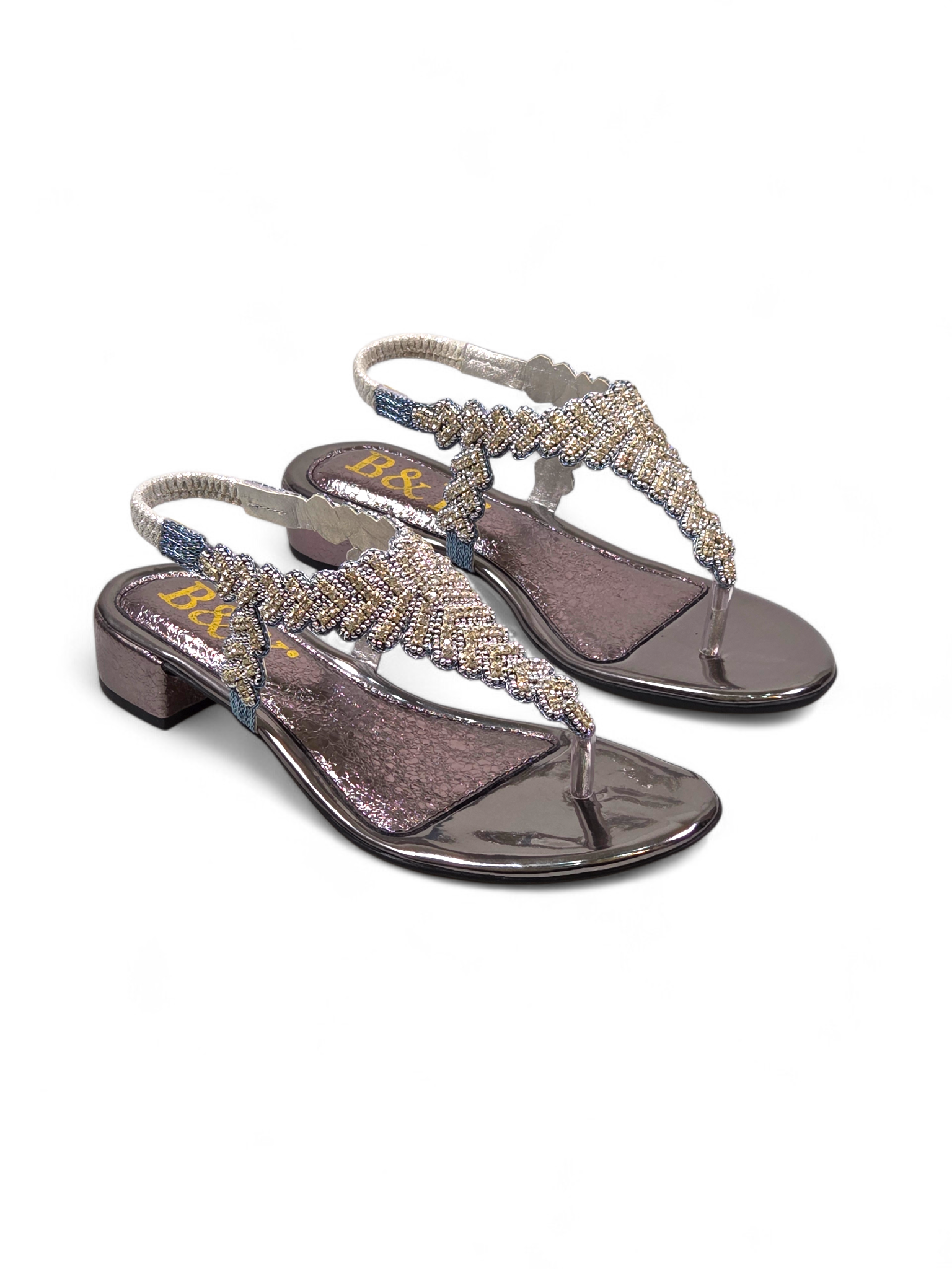 Sandália 8022 Prata Salto Bloco 3 cm