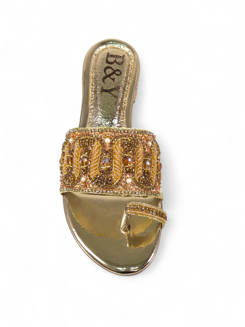 Tamanco 9627 Dourado Salto Bloco