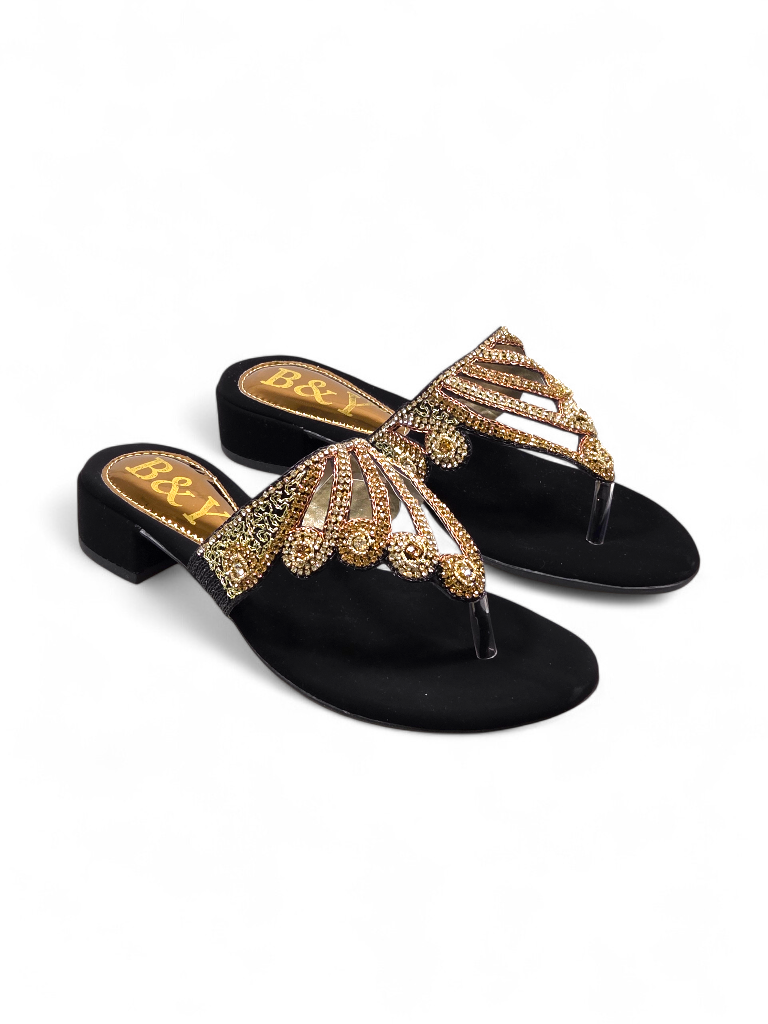 Chinelo 9824 Preto Salto Bloco
