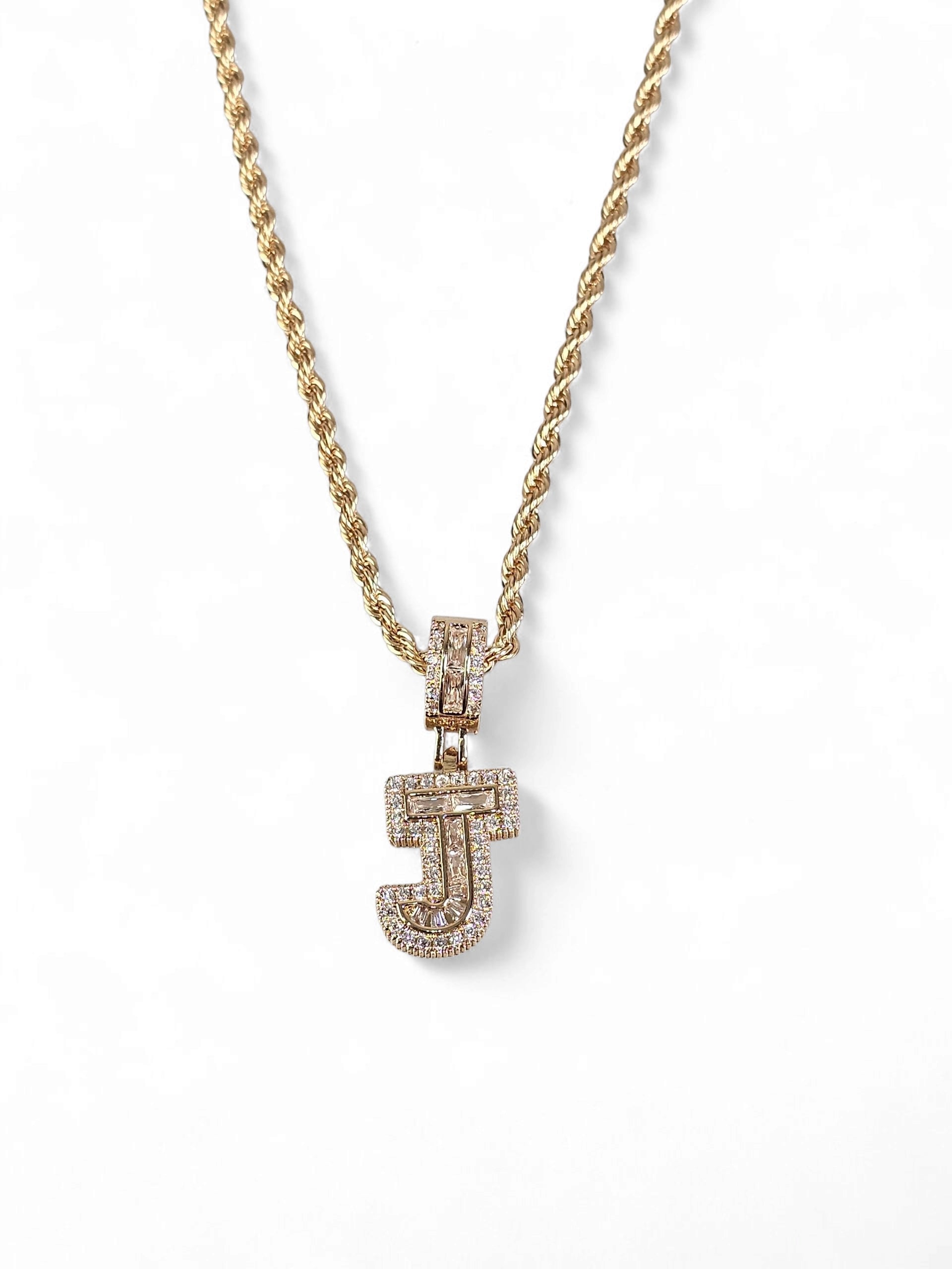 Colar Inicial (J) Zirconia