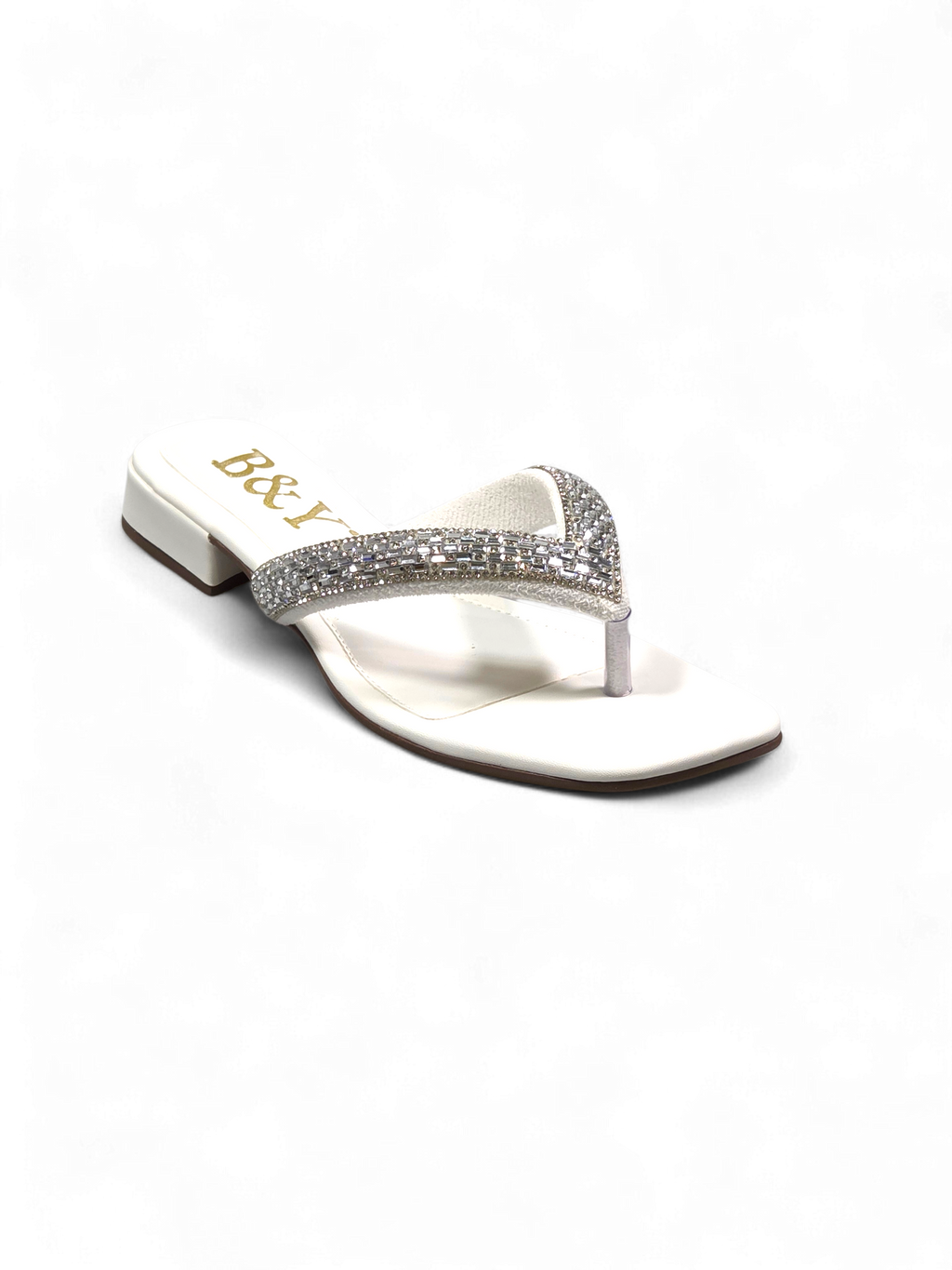 Chinelo 1222 Branco Salto Baixo 2 cm