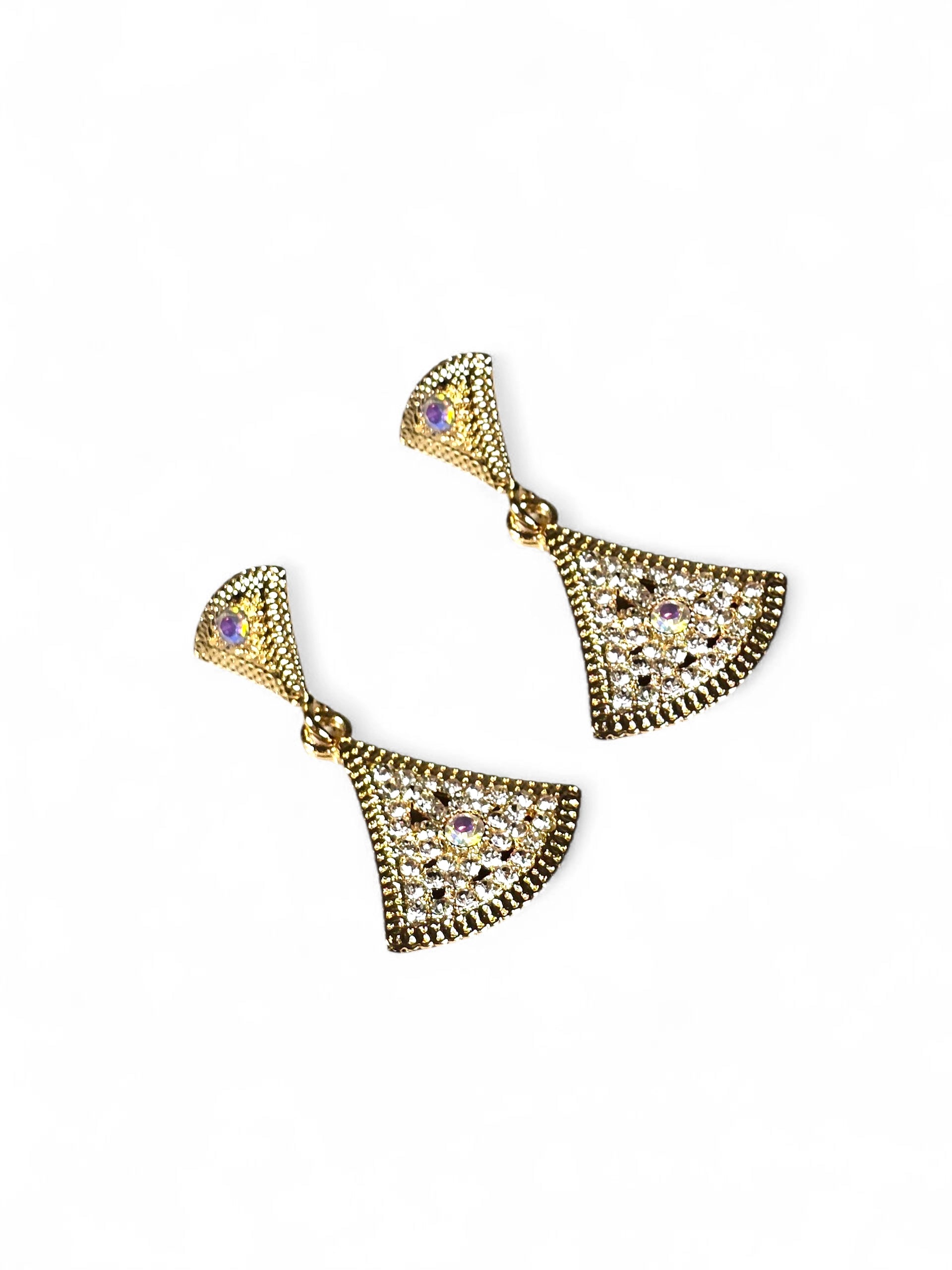 Brinco Cristal Dourado 081