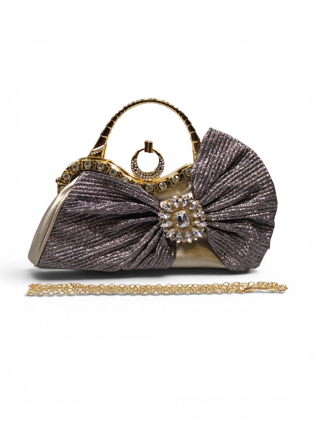 Bolsa Clutch Cristal Cinza 1086