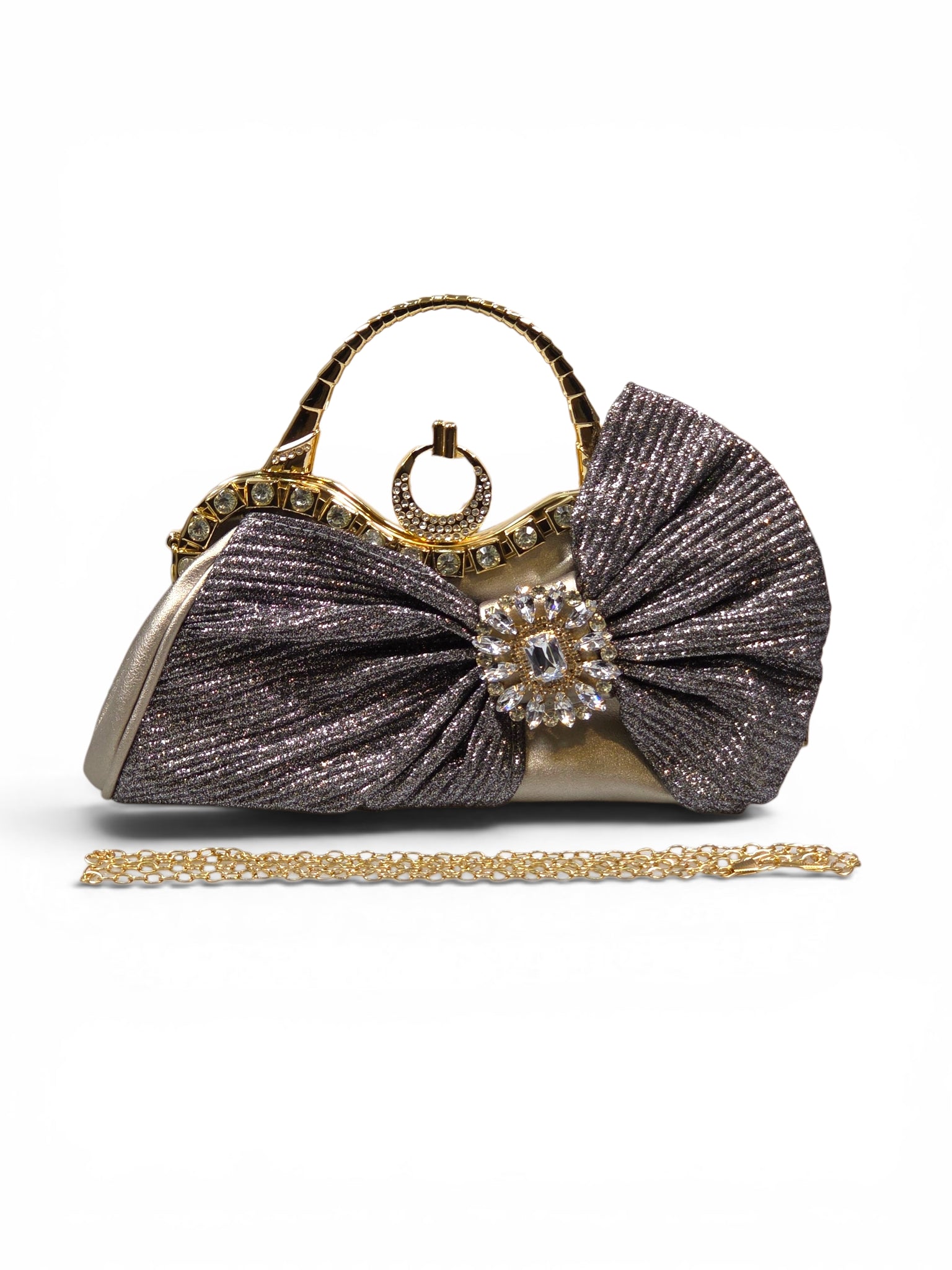 Bolsa Clutch Cristal Cinza 1086