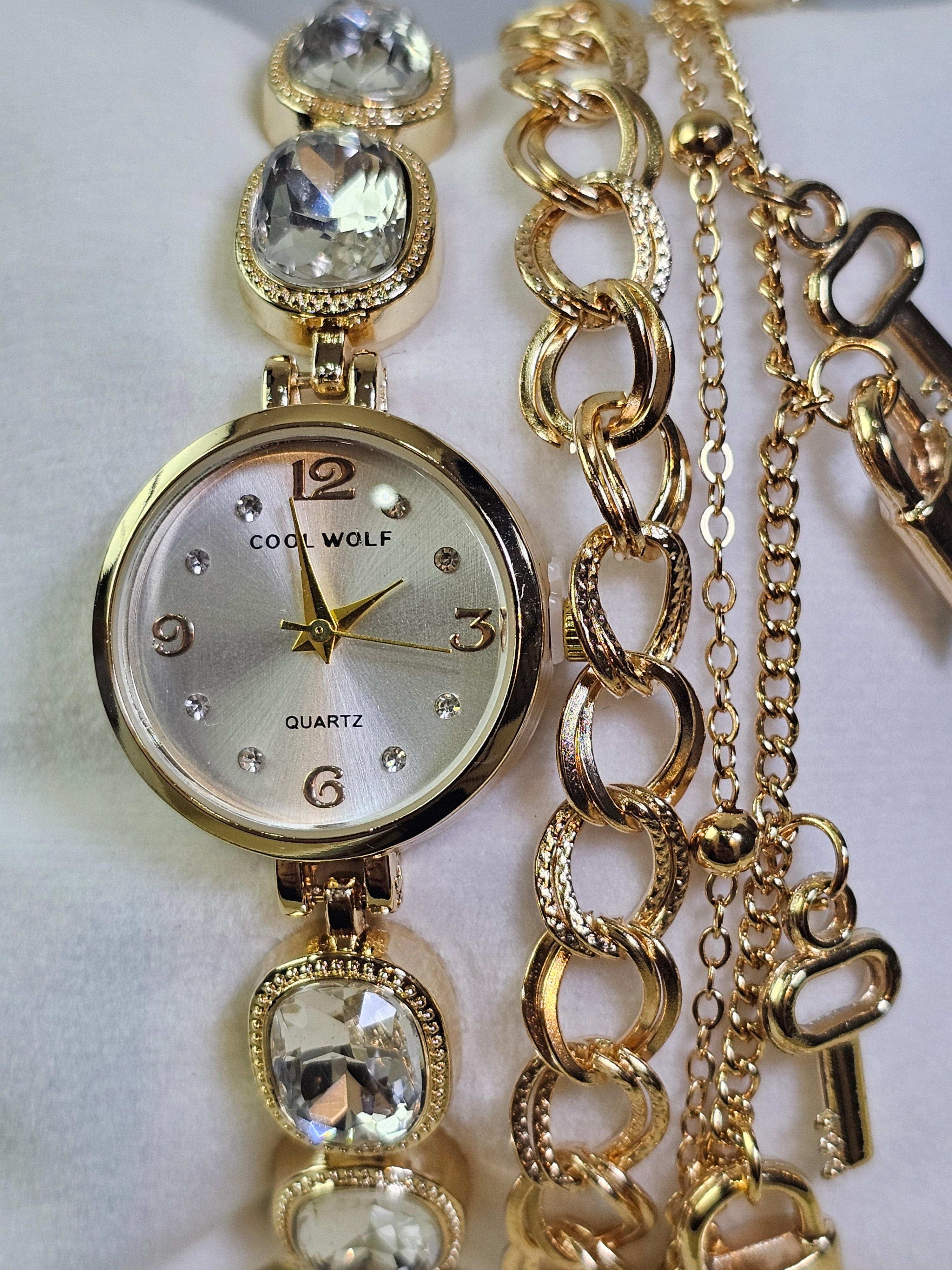 Relógio Prova d’Água com Pulseira Folheada 027