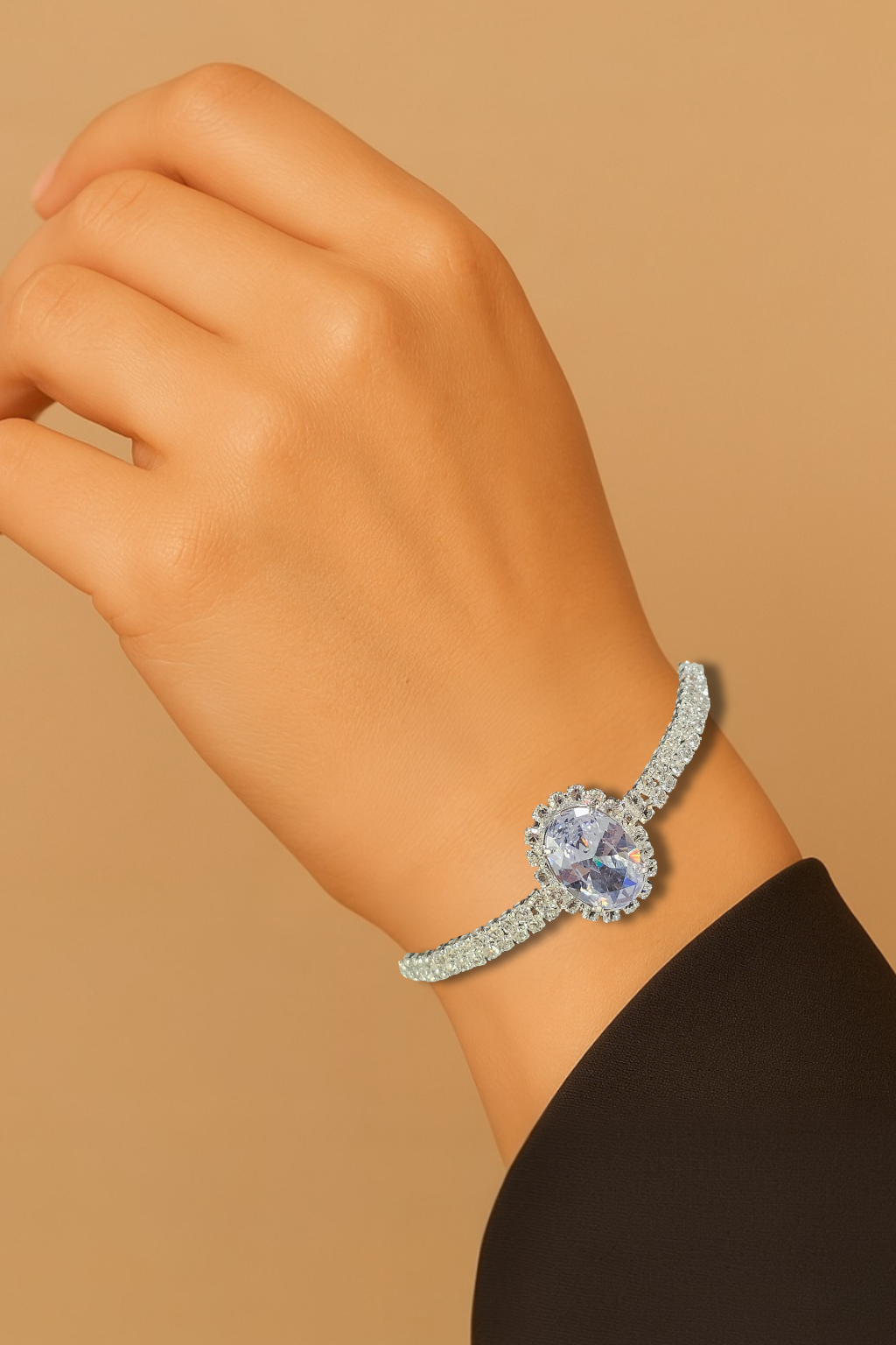 Pulseira Cristal Prata 003