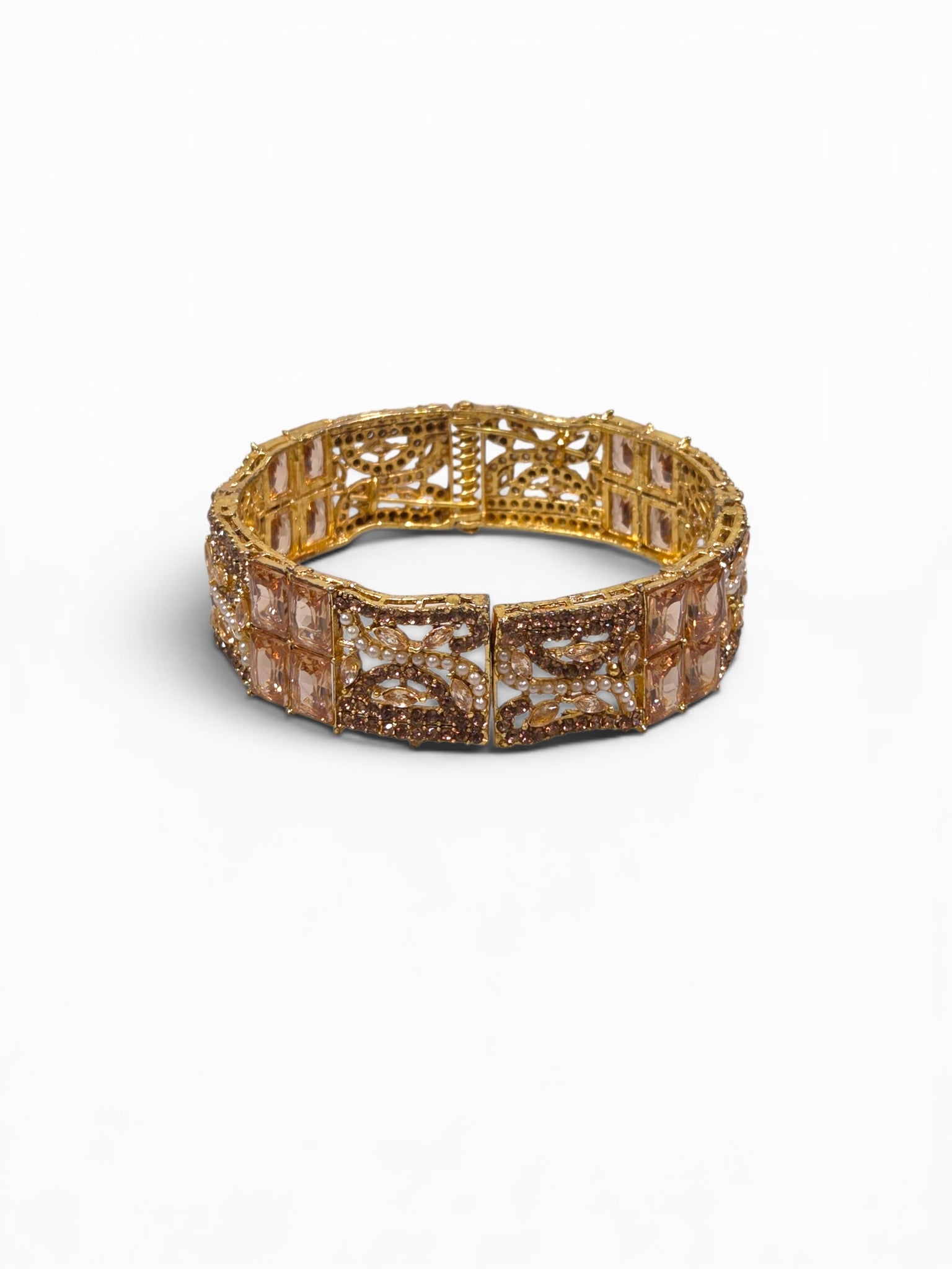 Bracelete Folheado Semi Joia Dourada #1080