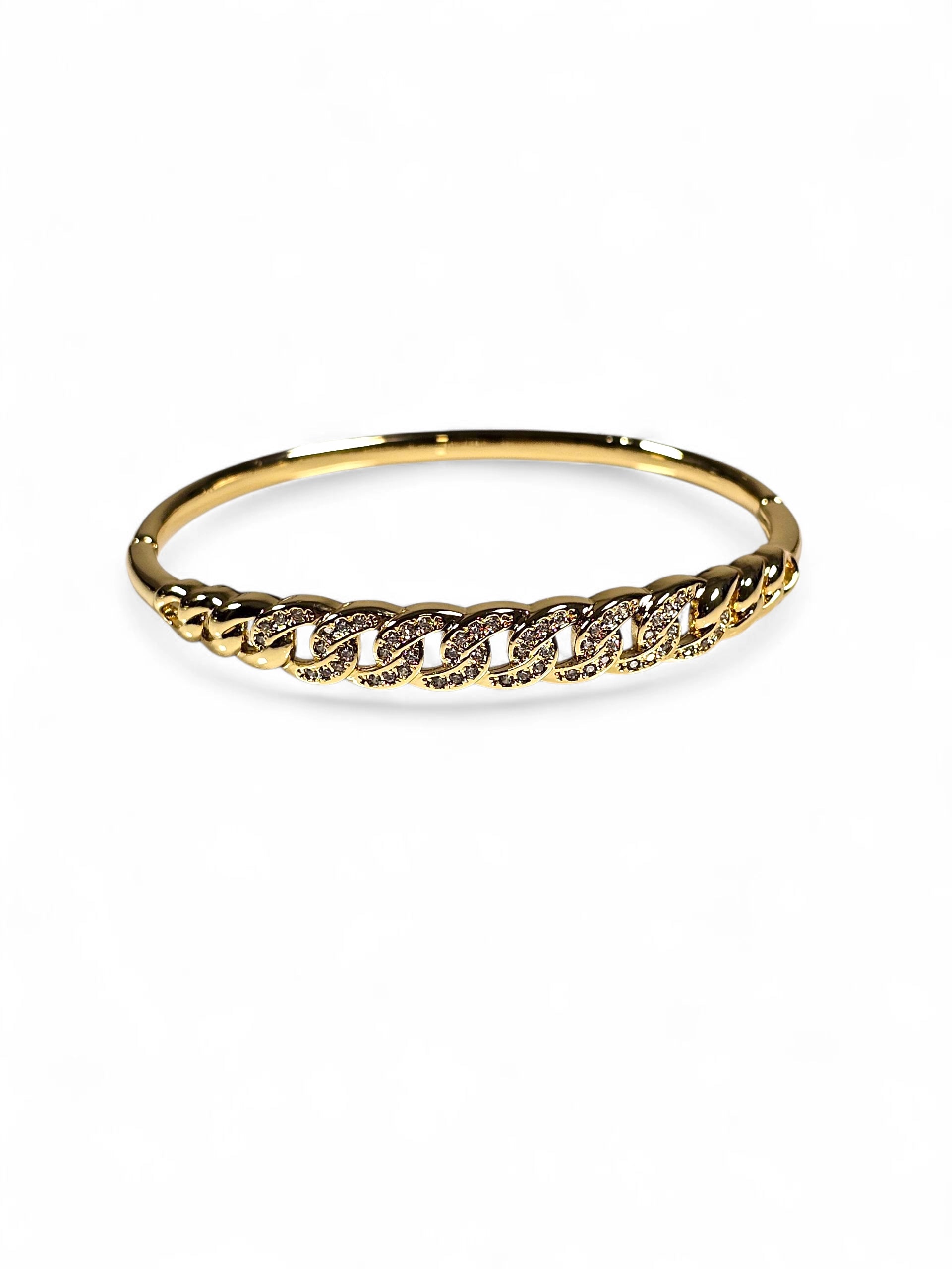 Pulseira Cristal Zirconia Dourada 016