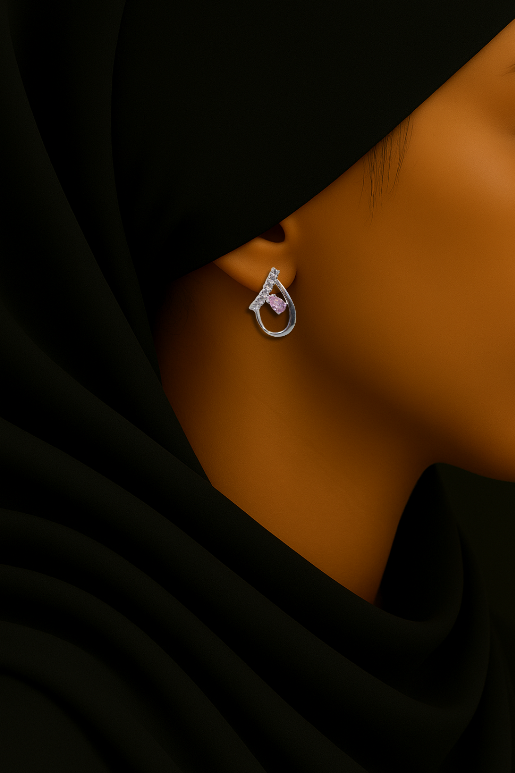 Brinco Prata 925 com Zirconias 1009