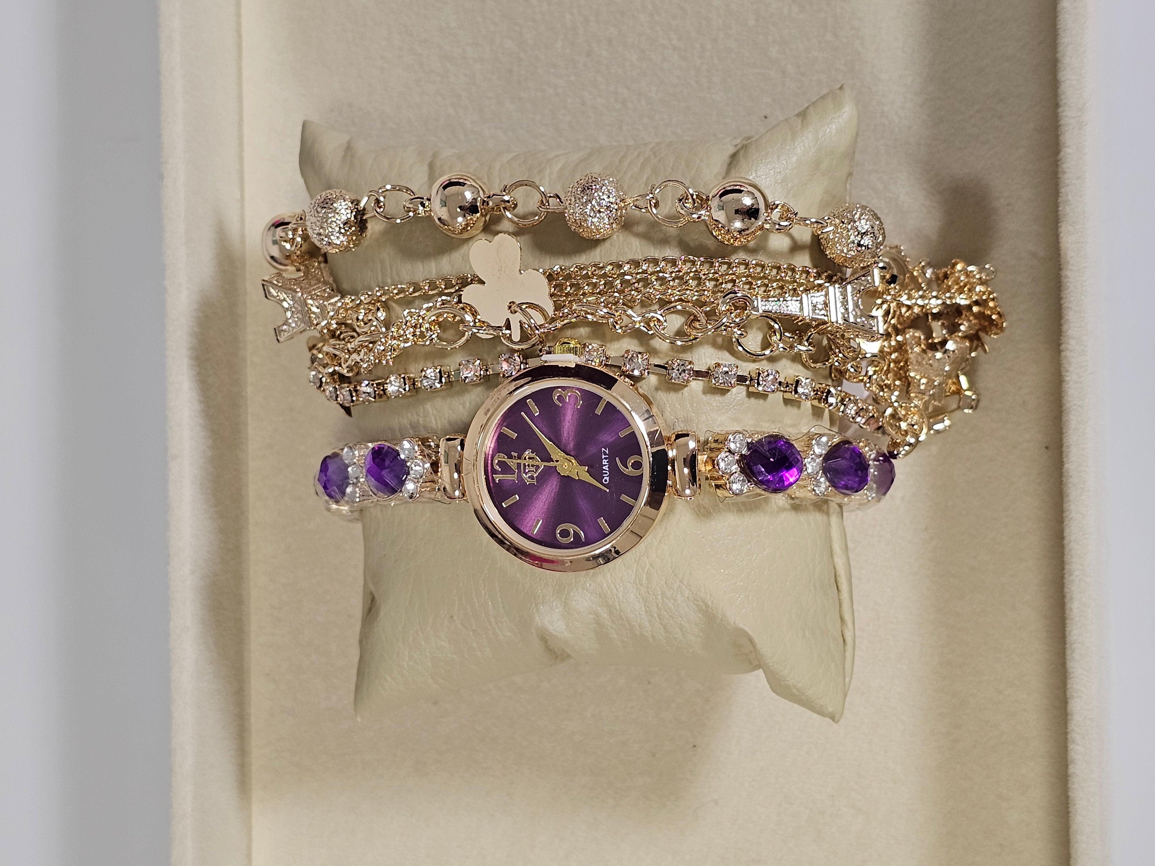 Relógio Prova d’Água com Pulseira Folheada 024