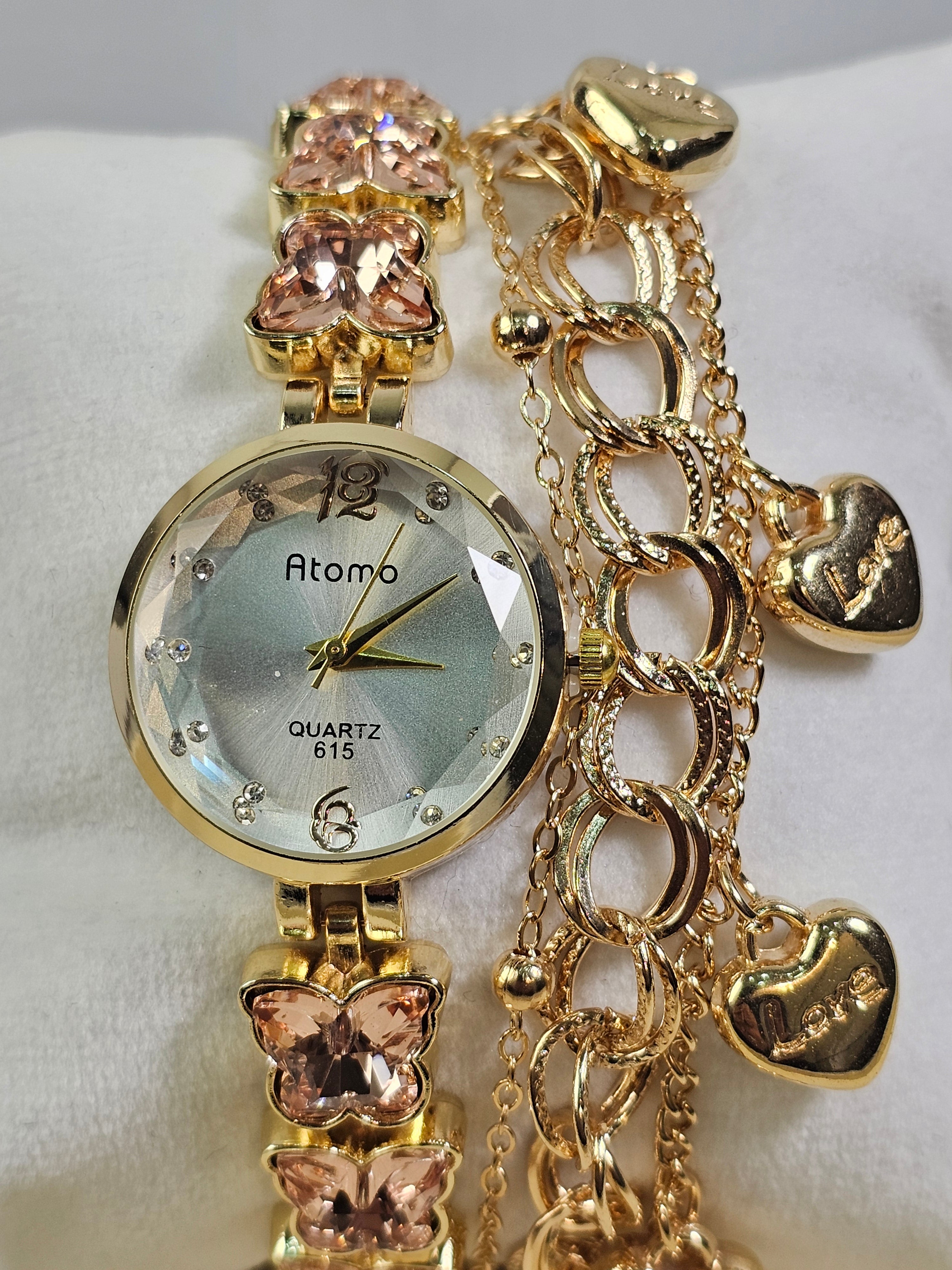 Relógio Prova d’Água com Pulseira Folheada 048