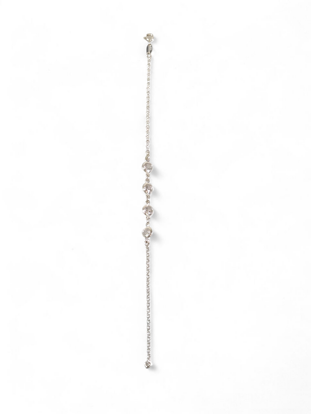 Pulseira Prata 925 com Zircônias Brancas 1010