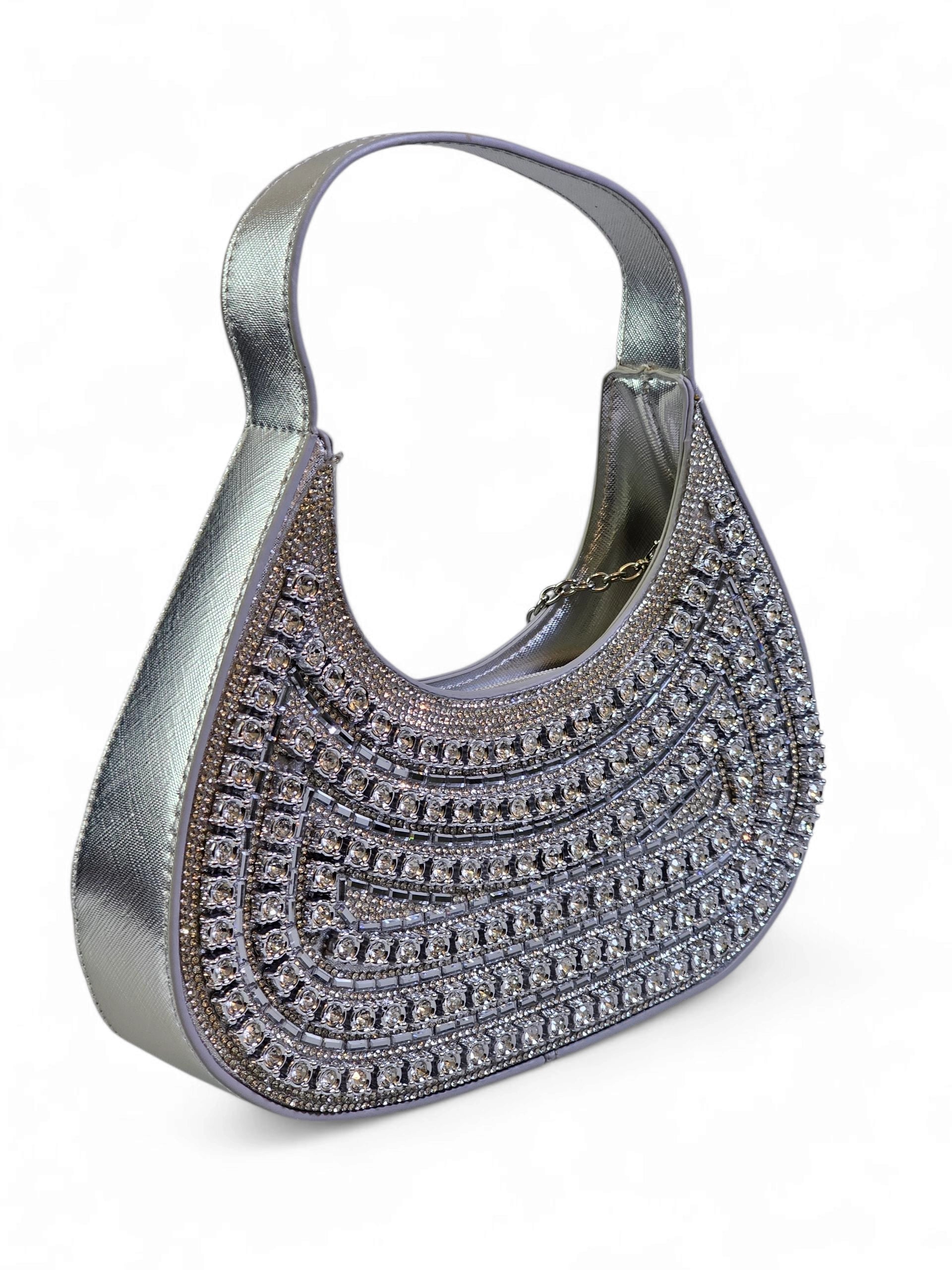 Bolsa Cristal Prata 1009