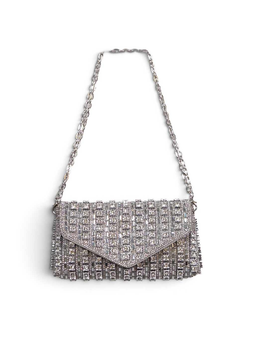 Carteira Royal Clutch Cristal Prata 1103