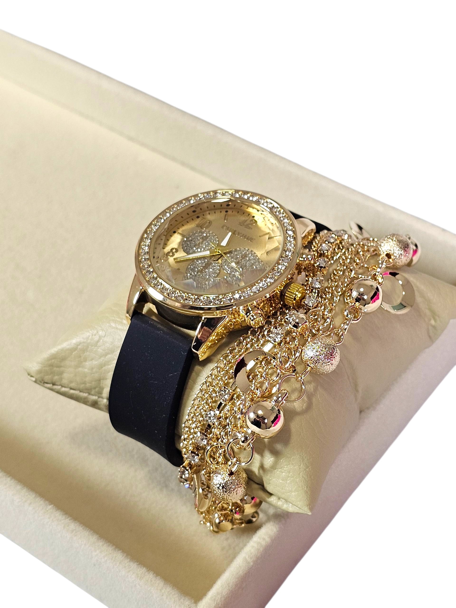 Relógio Prova d’Água com Pulseira Folheada 001