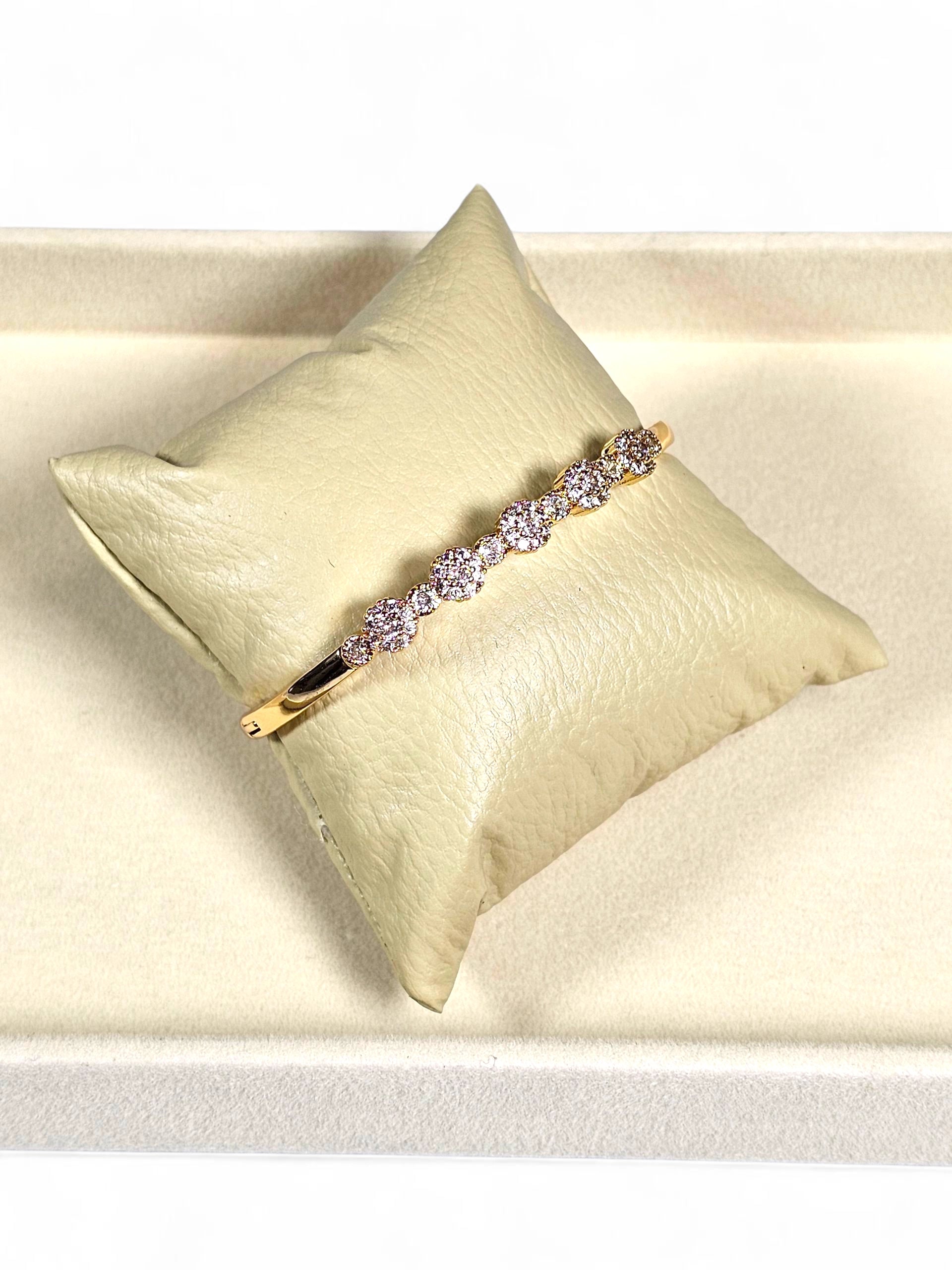 Pulseira Cristal Zirconia Dourada 023