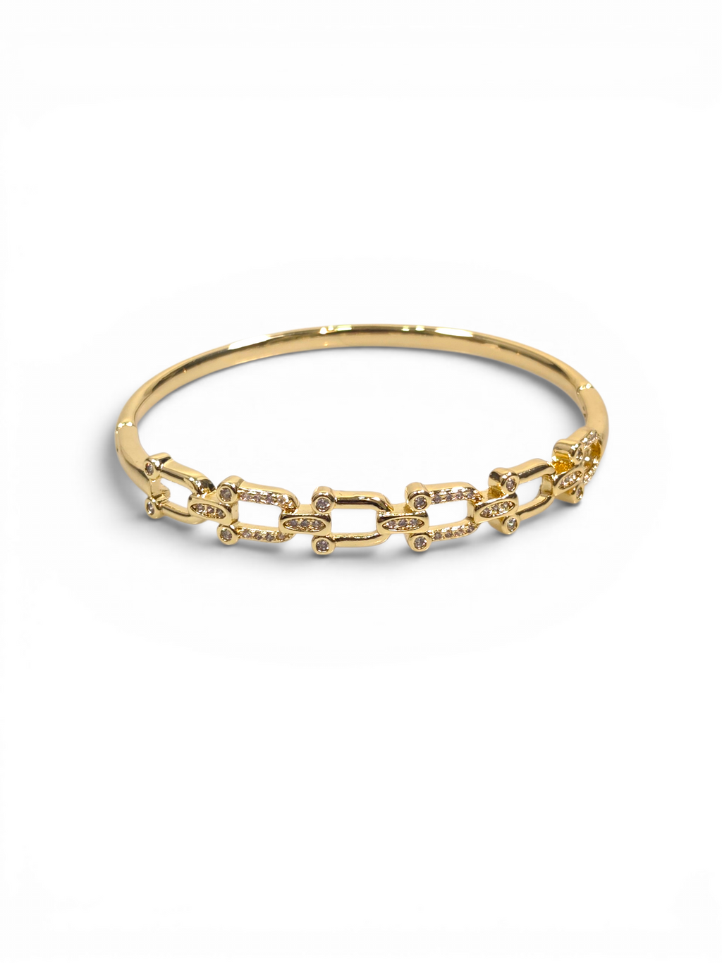 Pulseira Cristal Zirconia Dourada 2004