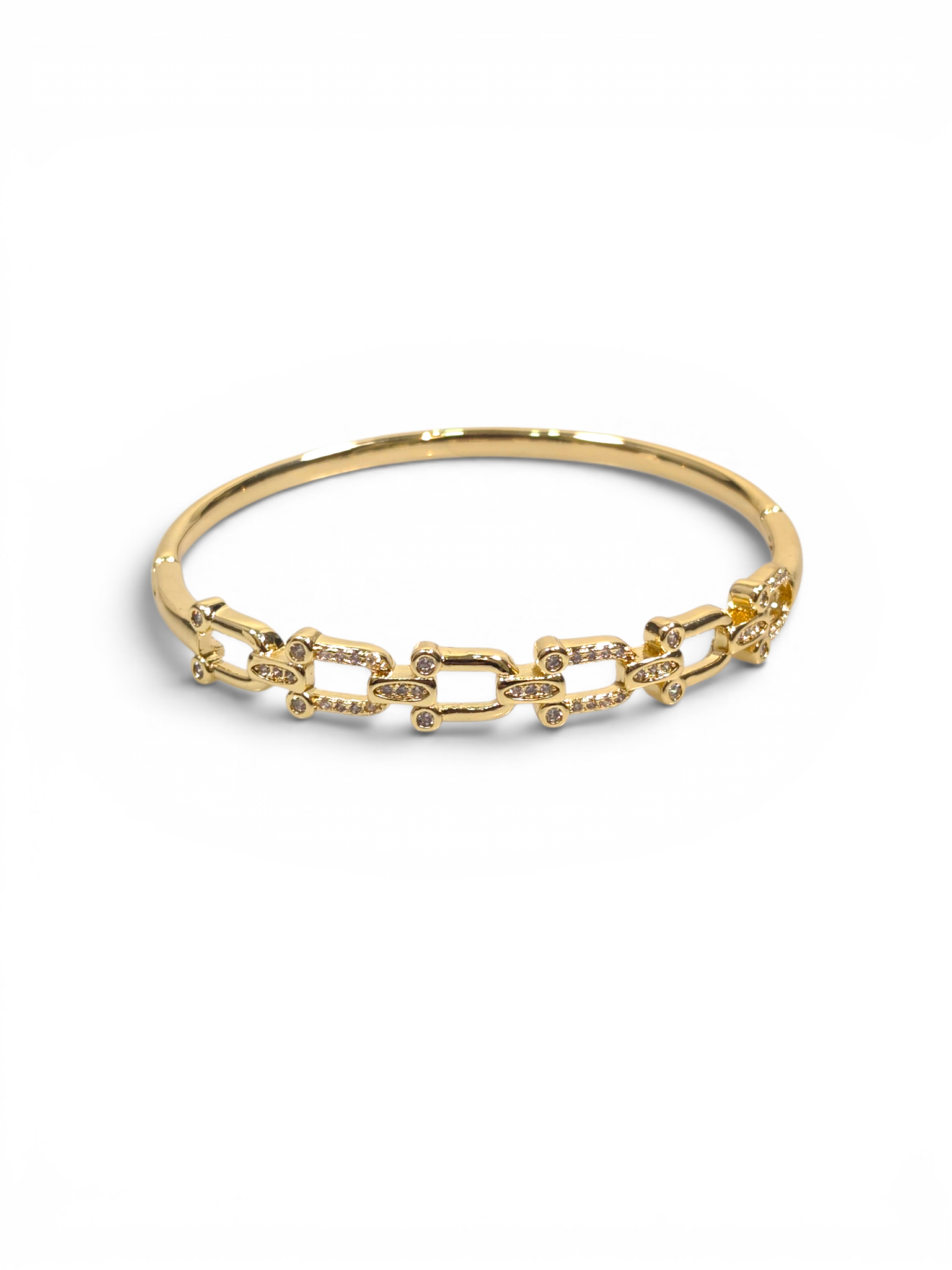 Pulseira Cristal Zirconia Dourada 2004