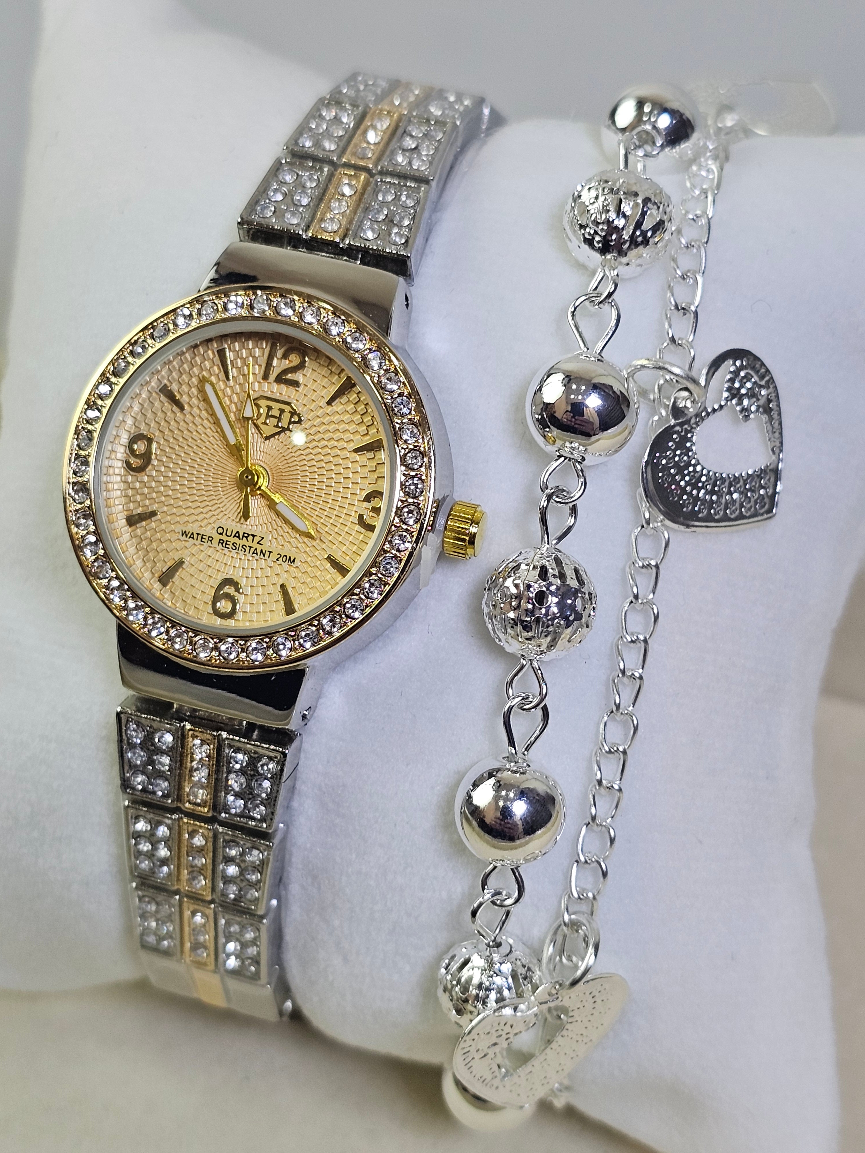 Relógio Prova d’Água com Pulseira Folheada 030