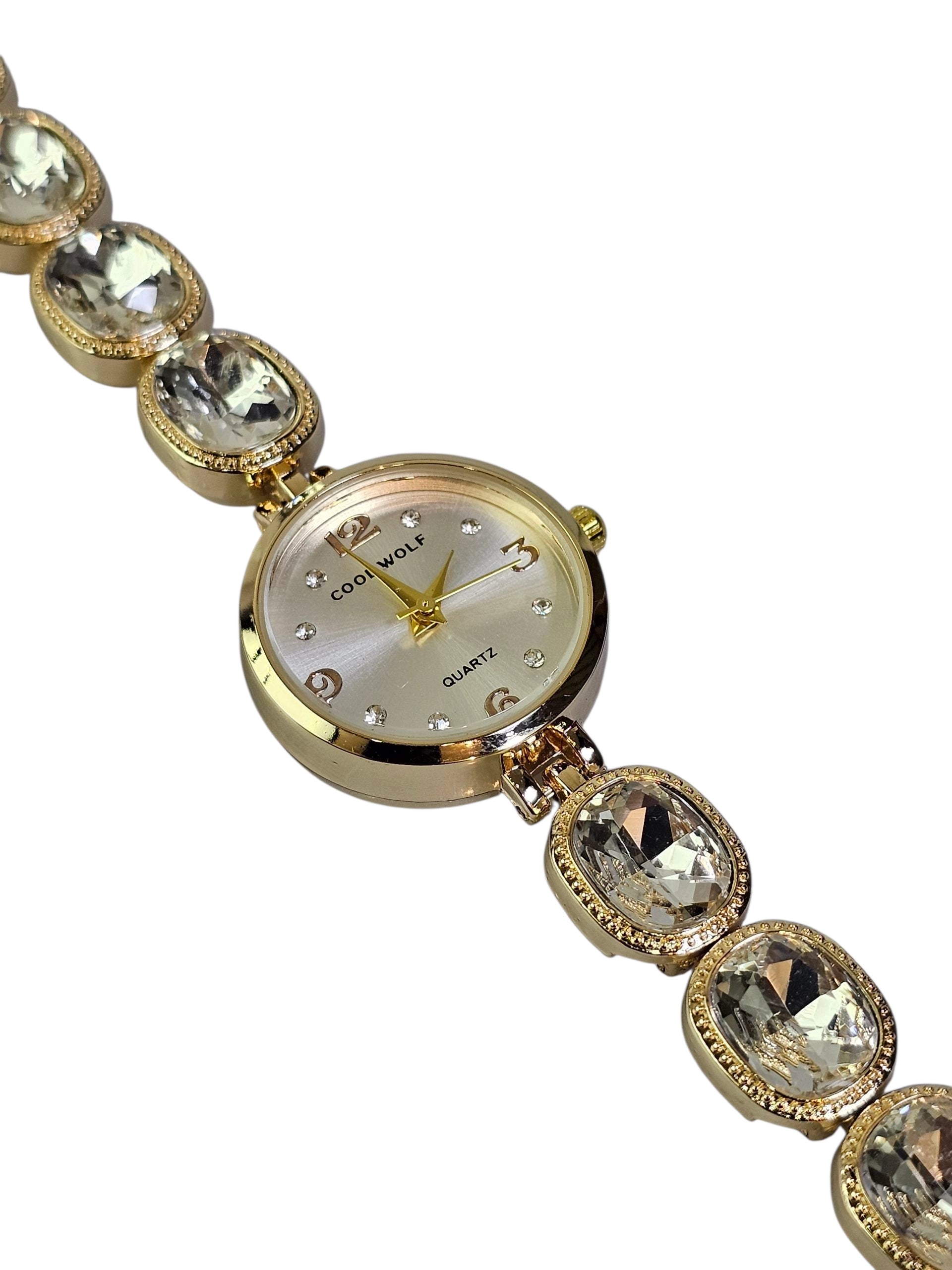 Relógio Prova d’Água com Pulseira Folheada 027