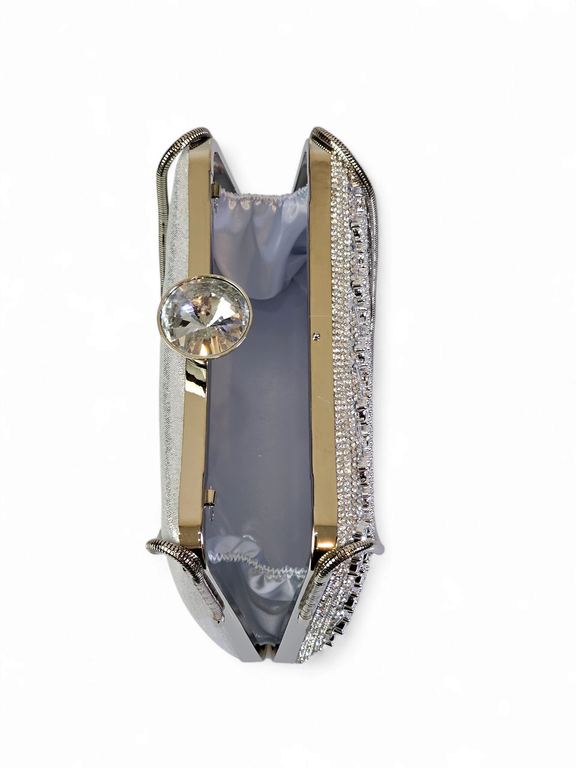 Bolsa Clutch Cristal Prata 1020