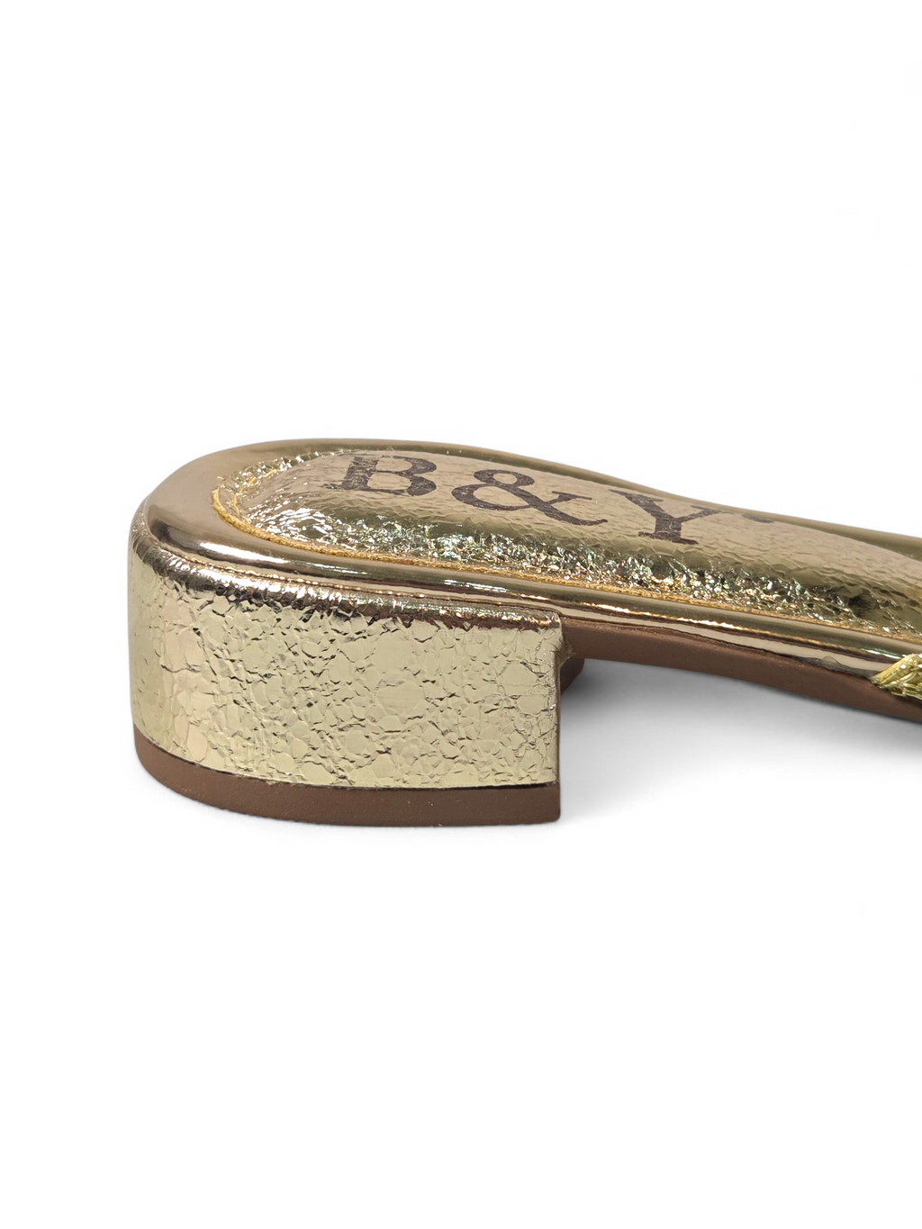 Tamanco 9638 Dourado Salto Bloco