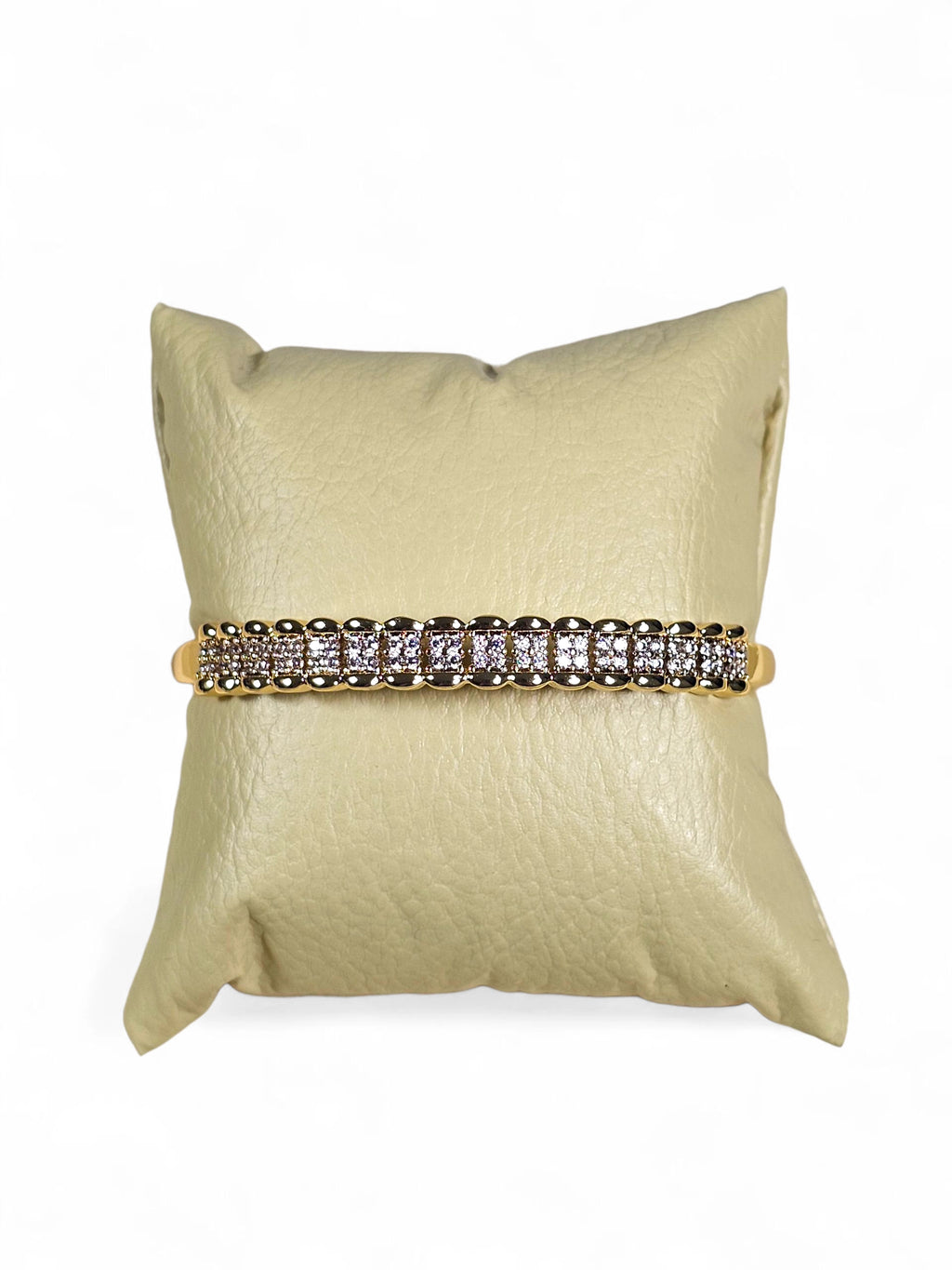 Pulseira Cristal Zirconia Dourada 013