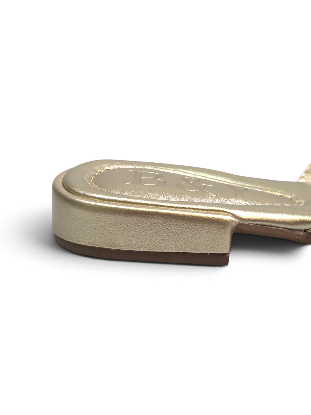Mule 9419 Dourado Salto Baixo 2 Cm