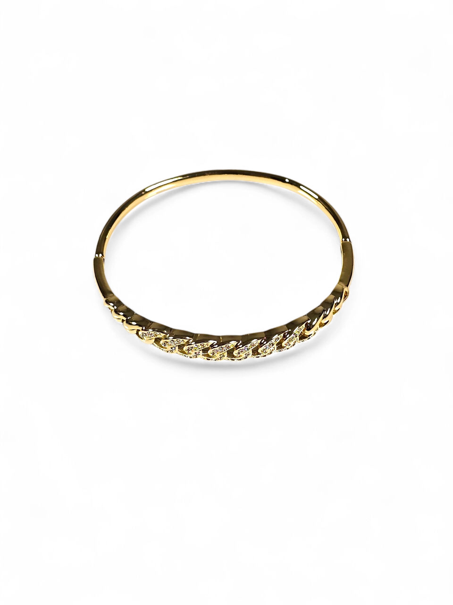 Pulseira Cristal Zirconia Dourada 016